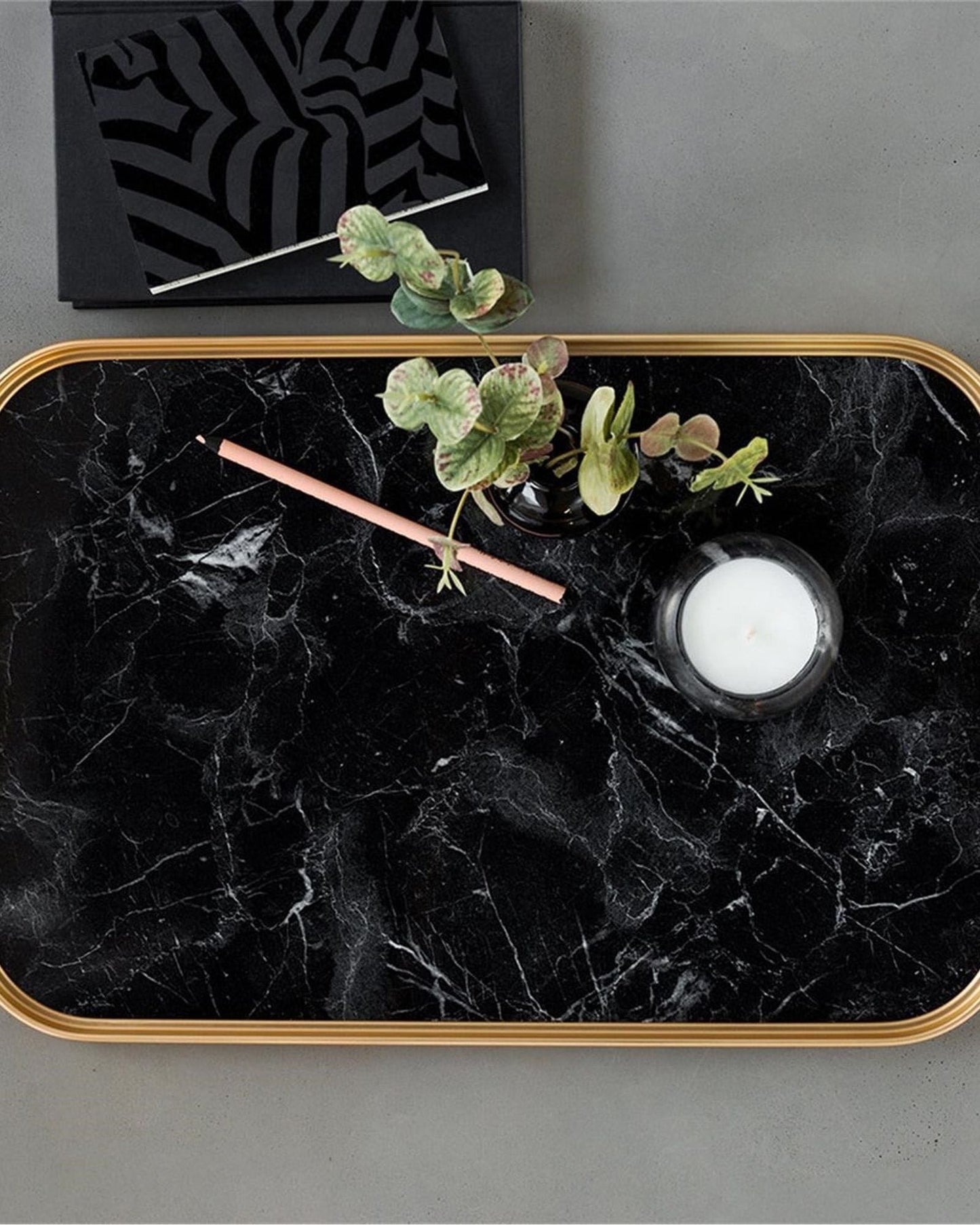 Kaymet S18 Tray Black Marble/Gold