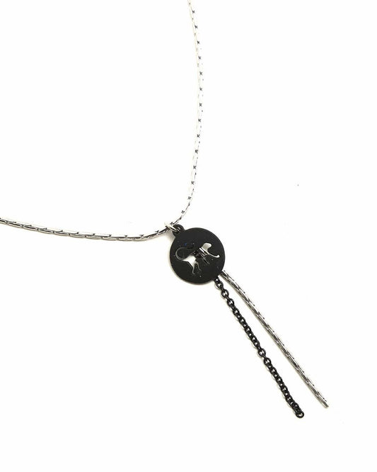 Kipling Black Silv Fa Necklace C200834-99A