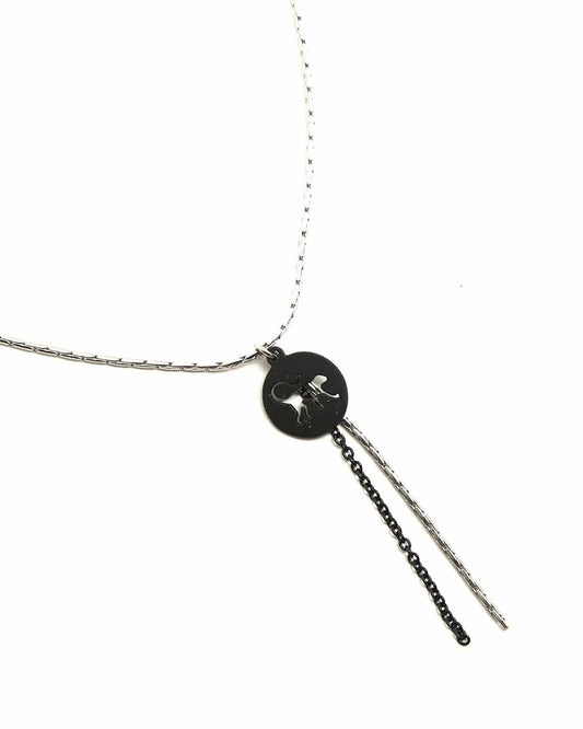 Kipling Black Silv Fa Necklace C200834-99A