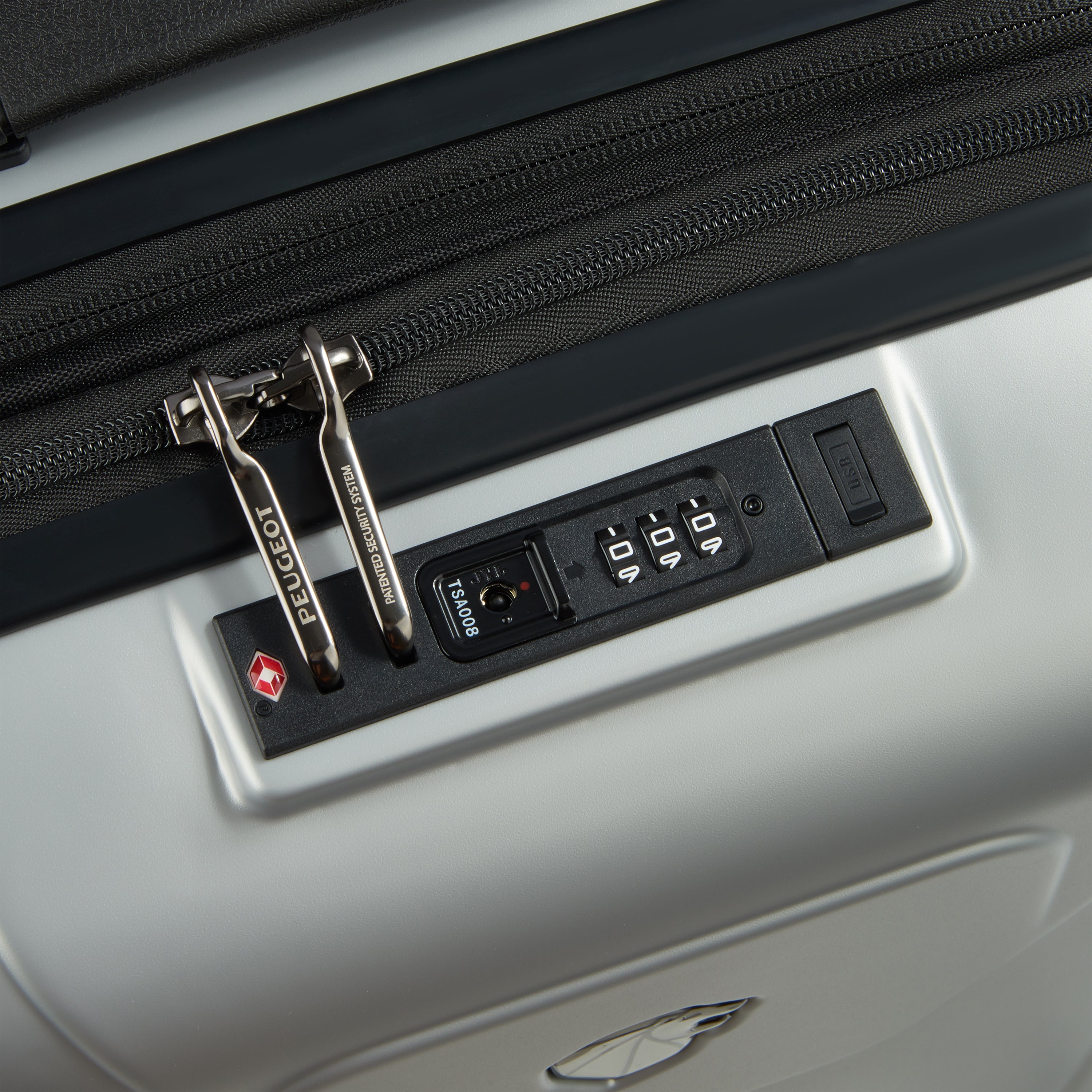 Peugeot Zip Hardcase 4 Double Wheel Expandable Luggage Trolley