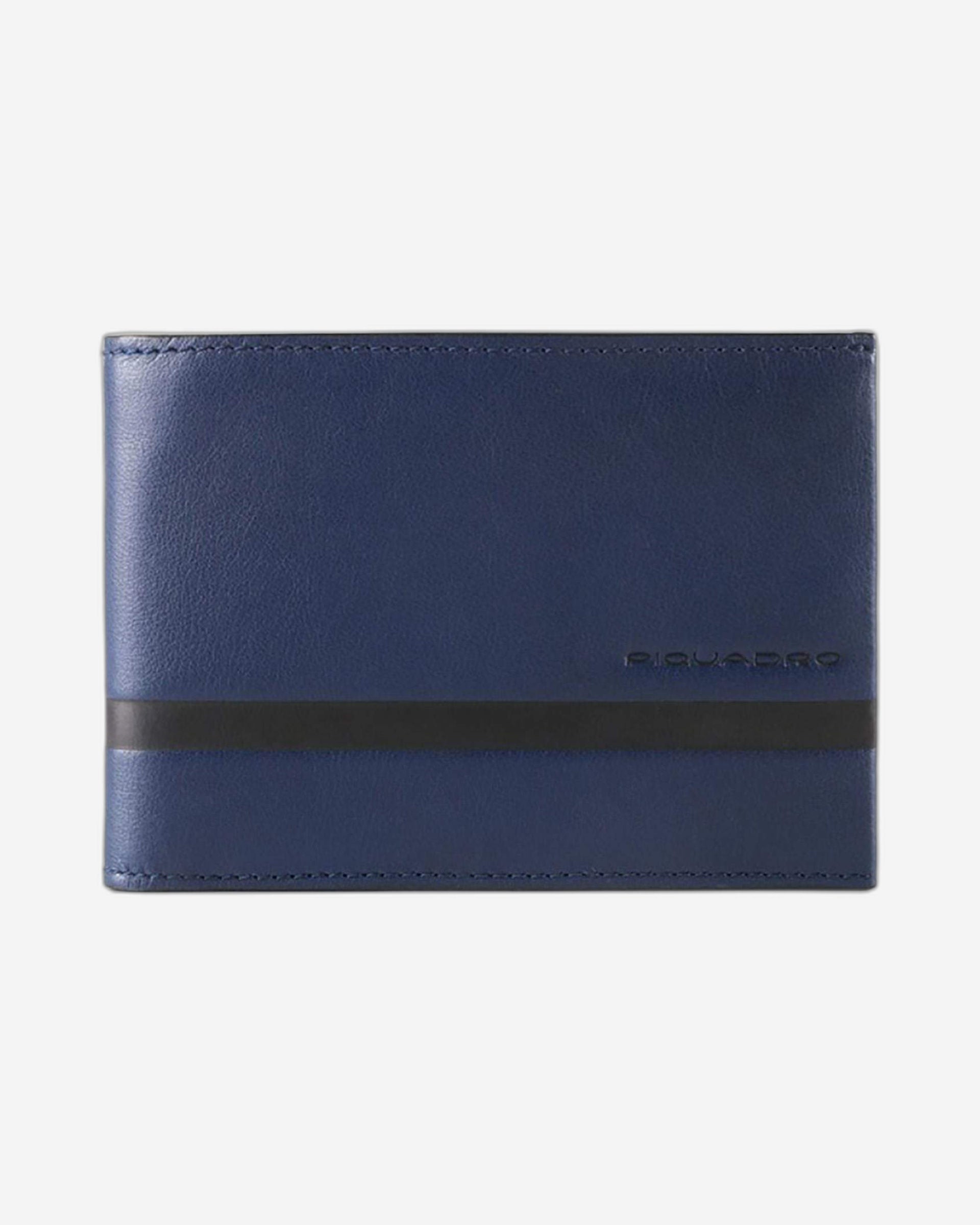 Piquadro Setebos Men's Wallet with Flip Up Id Window - Blue - PU1392S96R/BLU