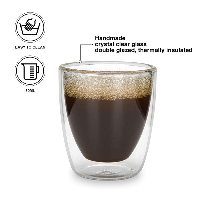 Fissman Double Wall Glasses Borosilicate 2Pc 80ml