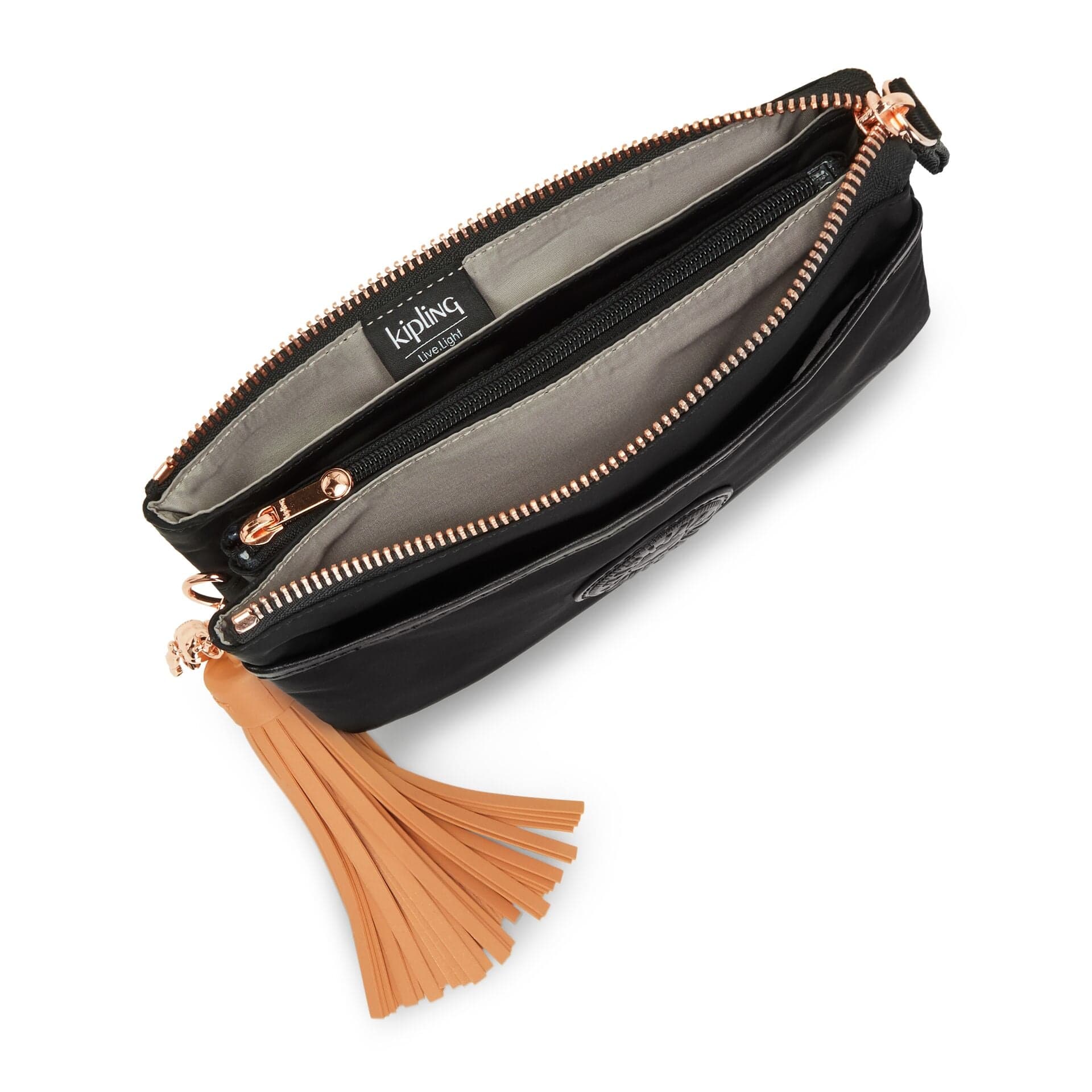 Kipling Riri Rose Black Pouch with Strap Crossbody Bag C2I3726-53H