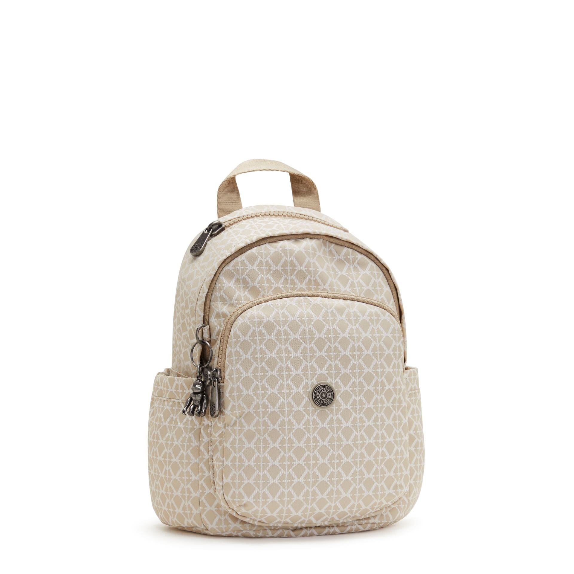 Kipling Delia Mini Signature Beige Small Backpack C2I4563-R63