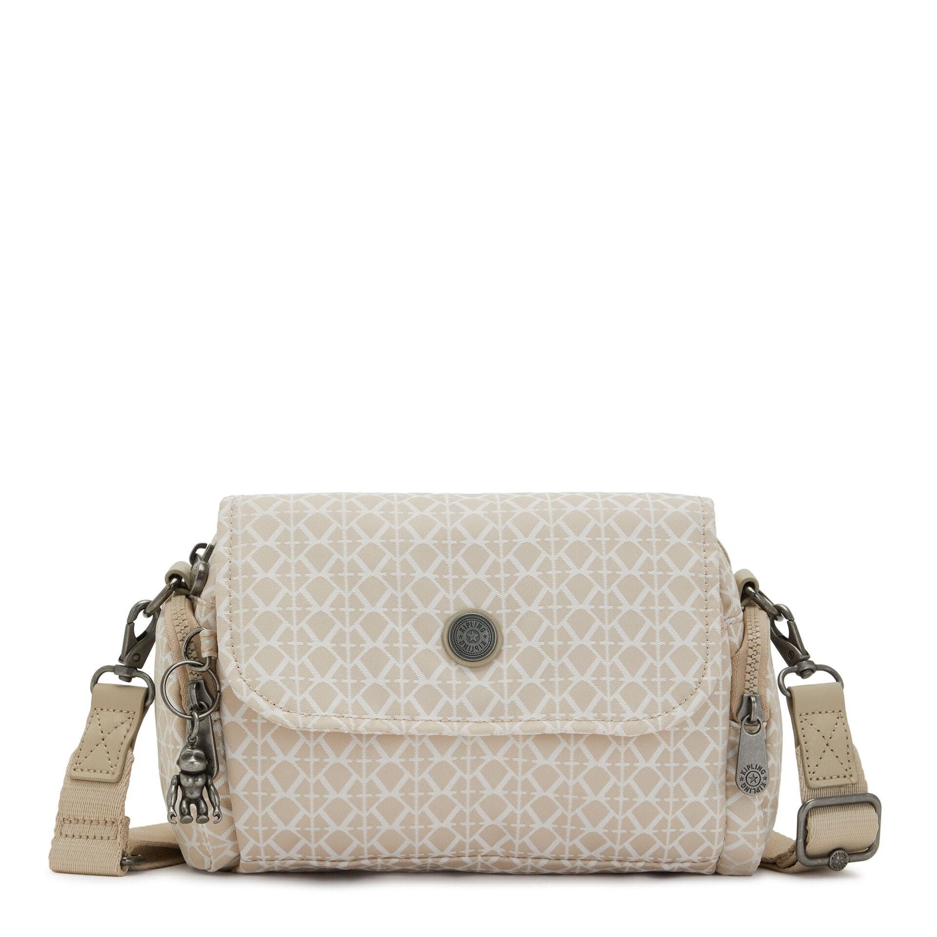 Kipling Danita Signature Beige Small Crossbody Bag C2I7422 R63