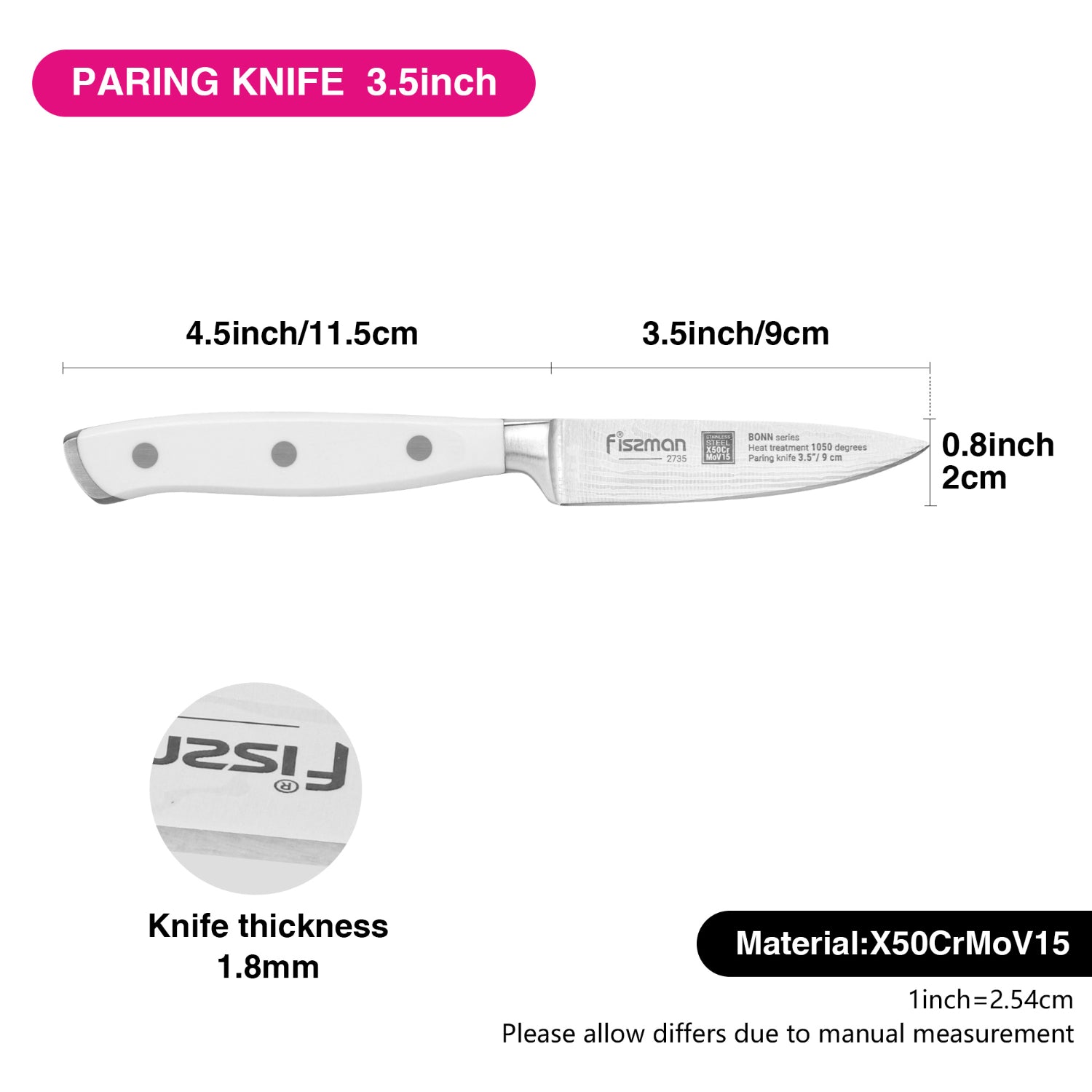 Fissman Paring Knife Bonn 3.5Inch