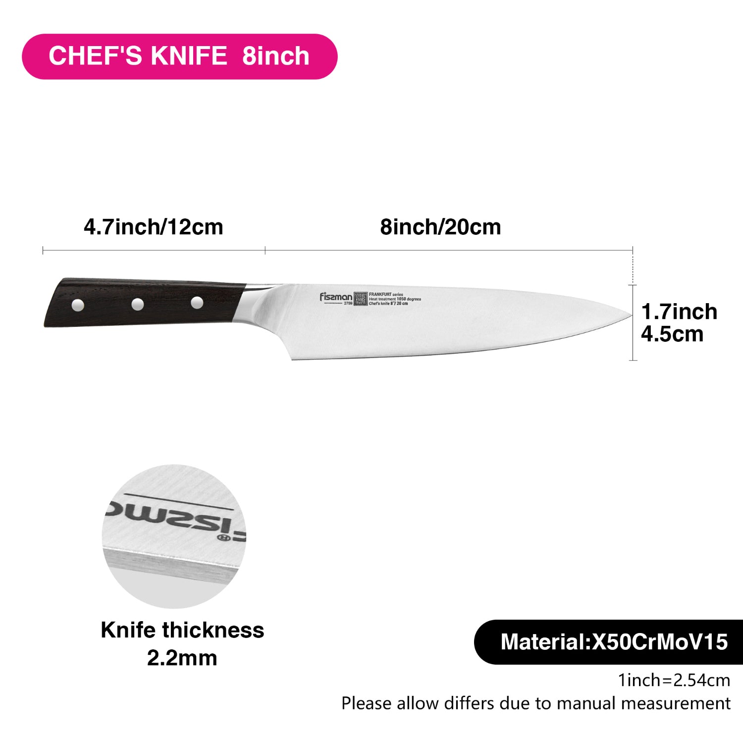 Fissman Chefs Knife FrankFruit 8Inch