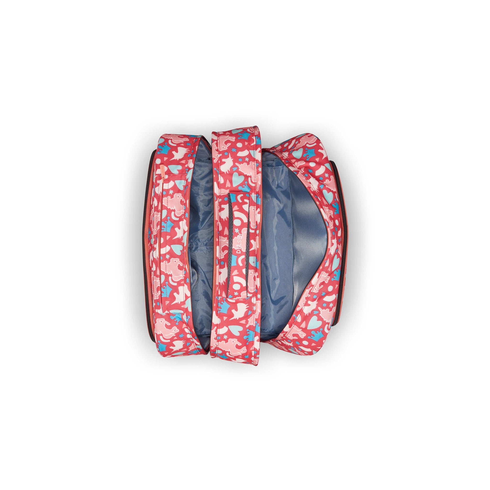 Delsey Paris Back to School 2022 Horizontal Wheeled School Bag Pink Printing