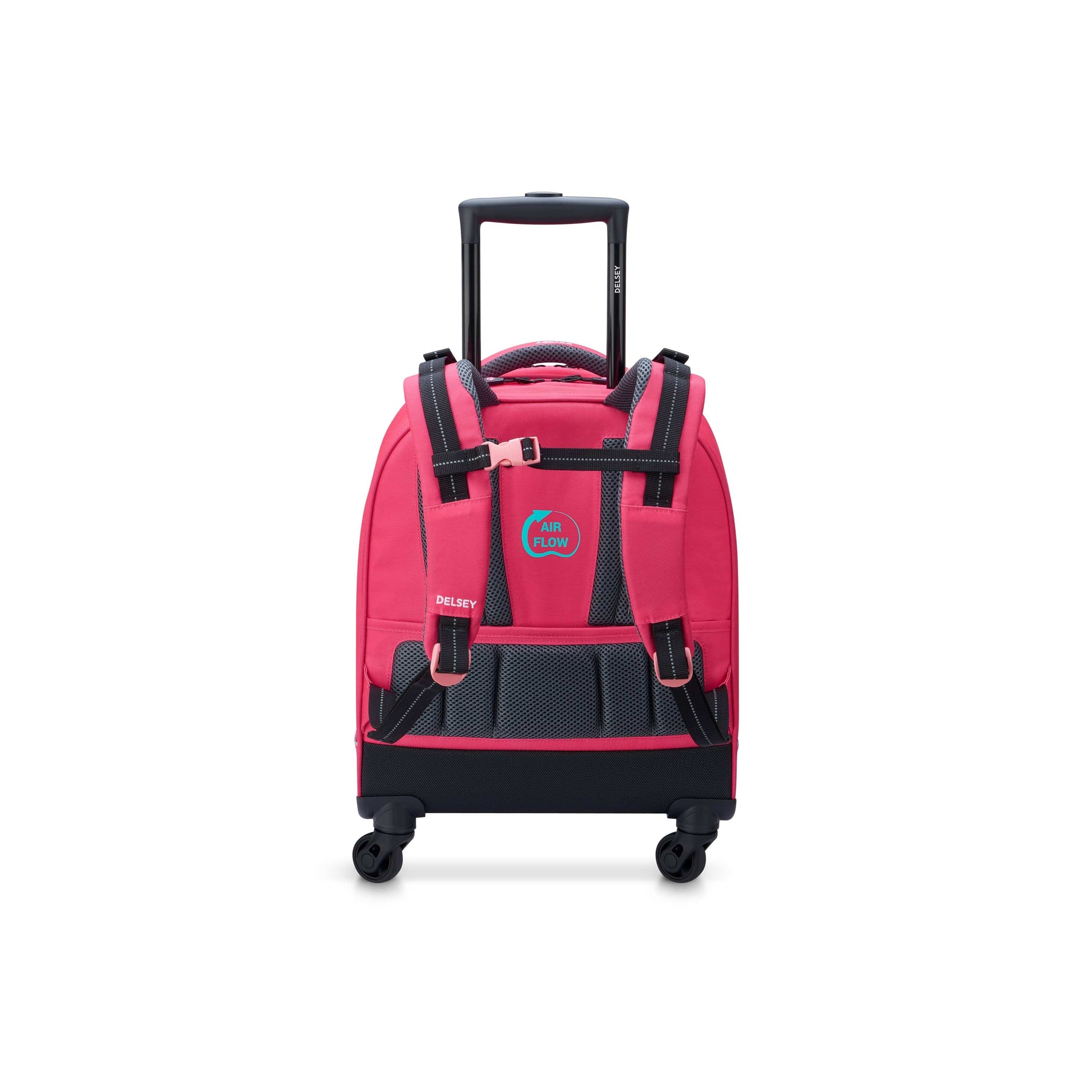 Delsey Paris Back to School 2022 Vertical Wheeled School Bag Pink