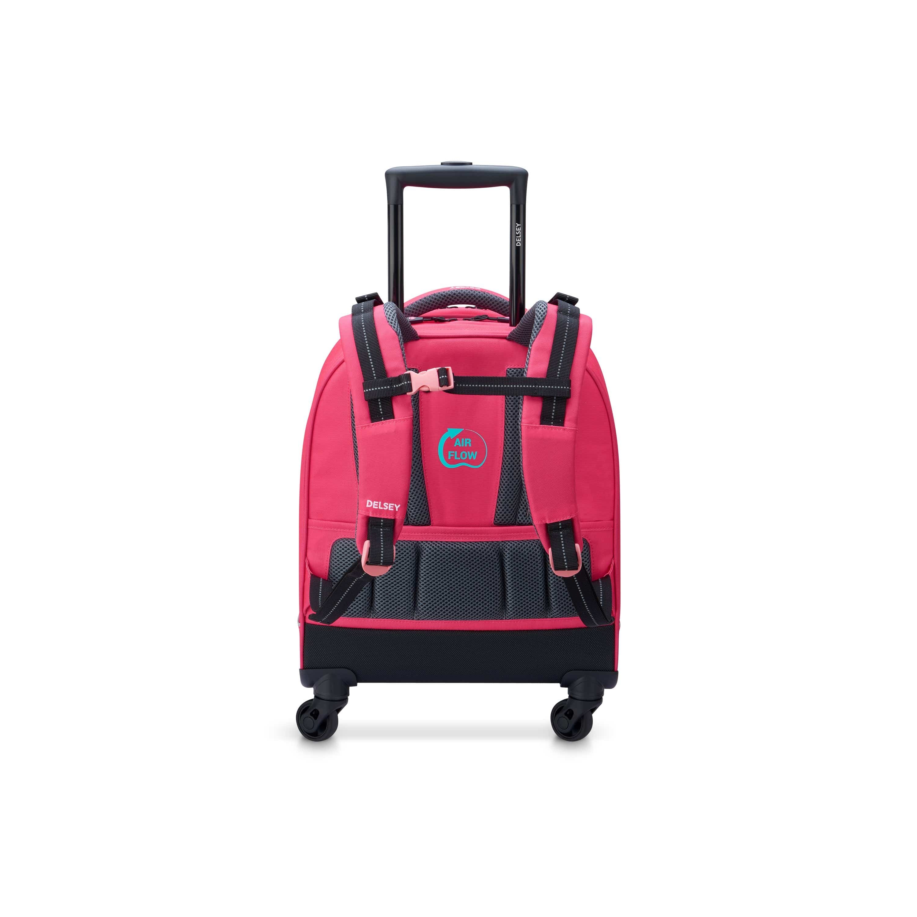 Delsey Paris Back to School 2022 Vertical Wheeled School Bag Pink