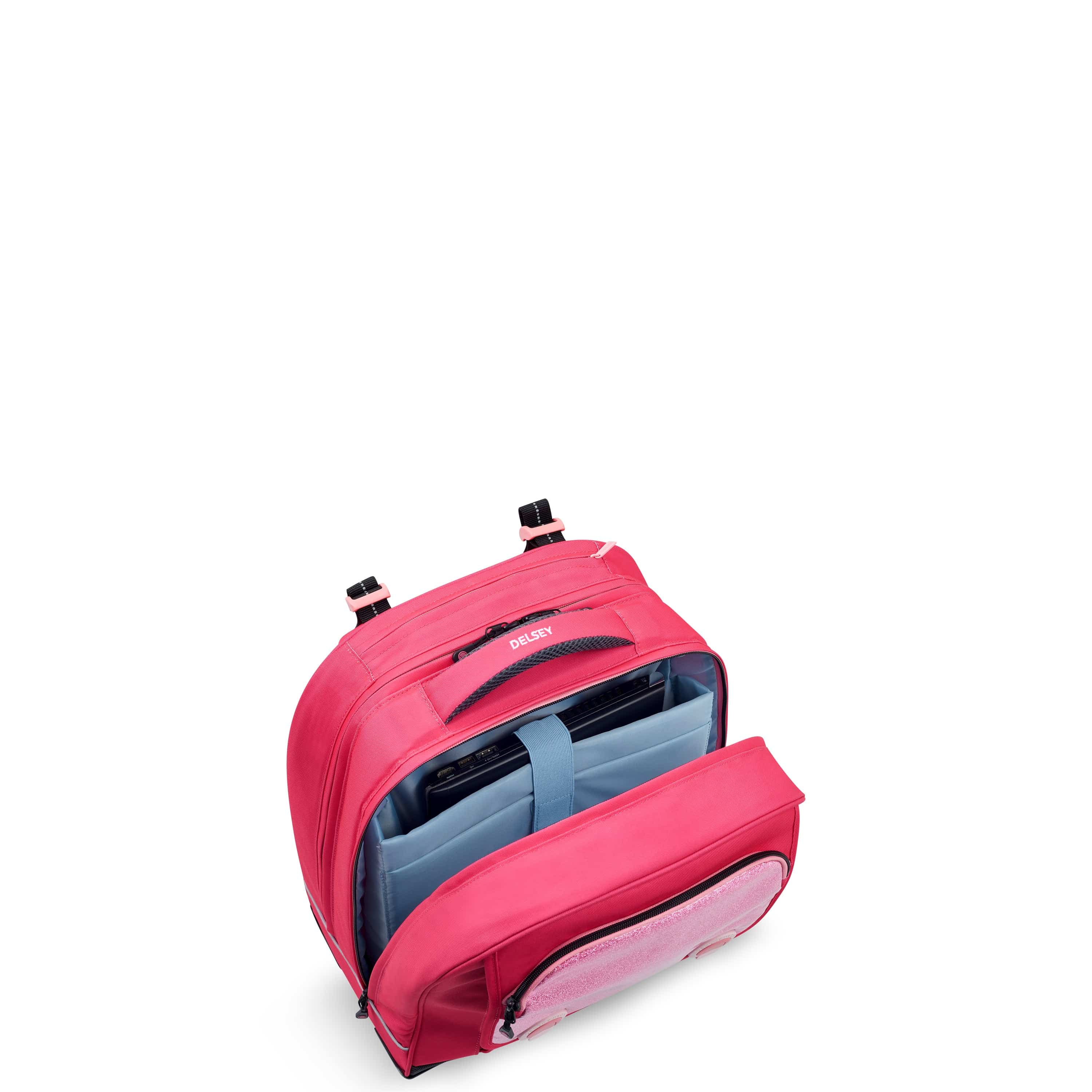 Delsey Paris Back to School 2022 Vertical Wheeled School Bag Pink