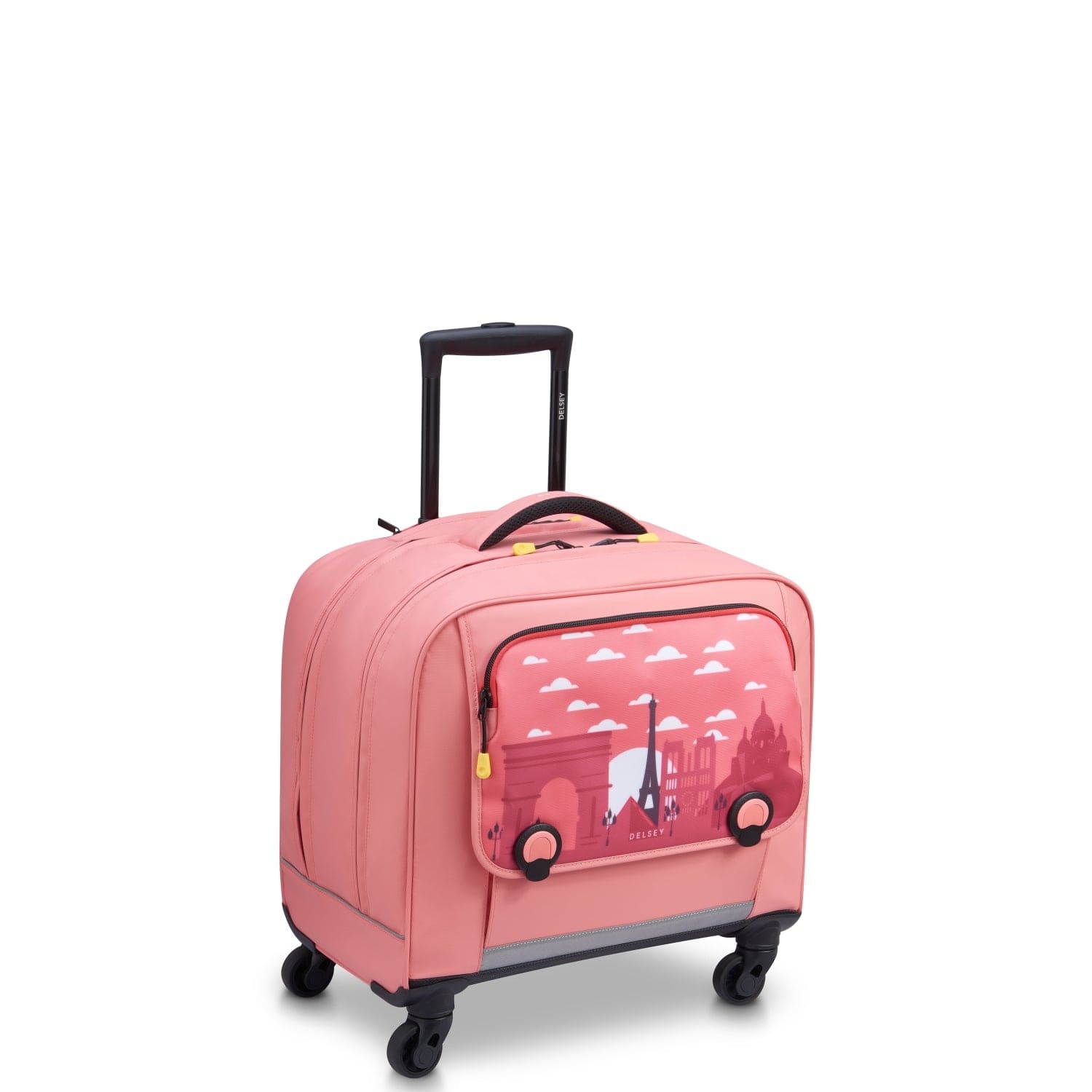 Delsey Paris Back To School 2023 4 Wheel Horizontal School Bag - 15.6" Pink Printing - 00338945219