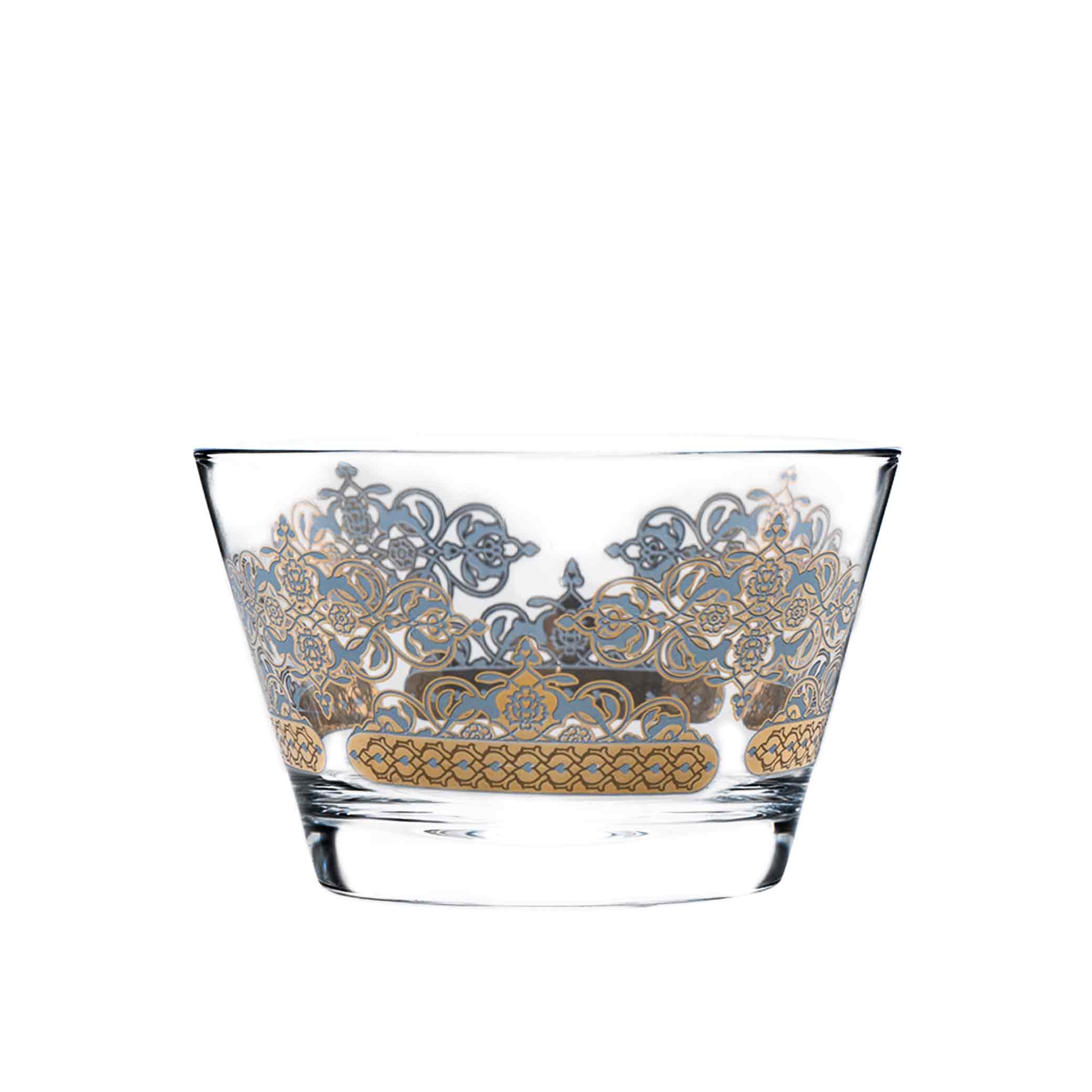 Dimlaj Rayhan Serving Bowls 3Pc Gold & Blue