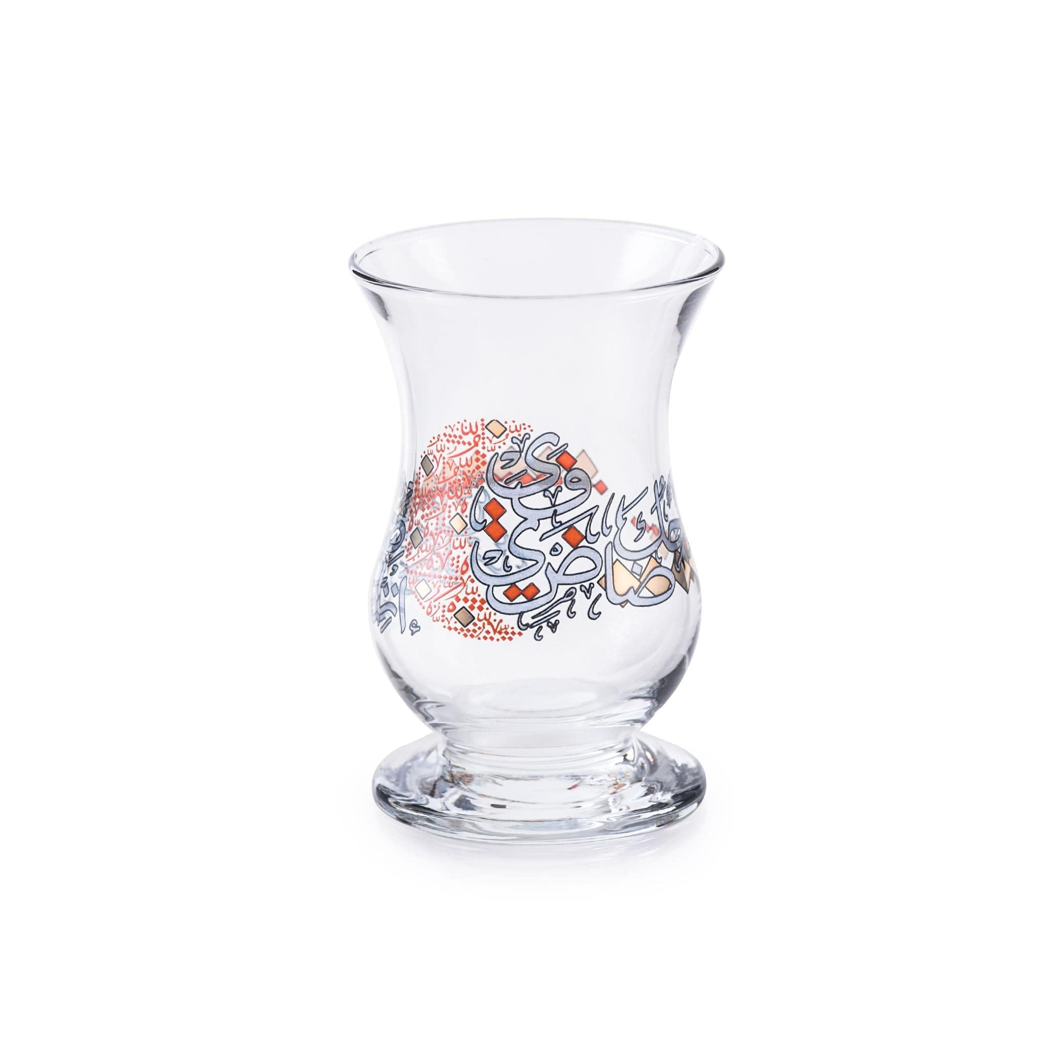 Dimlaj Seraj Tea Istikanas 6Pc Gold & Orange