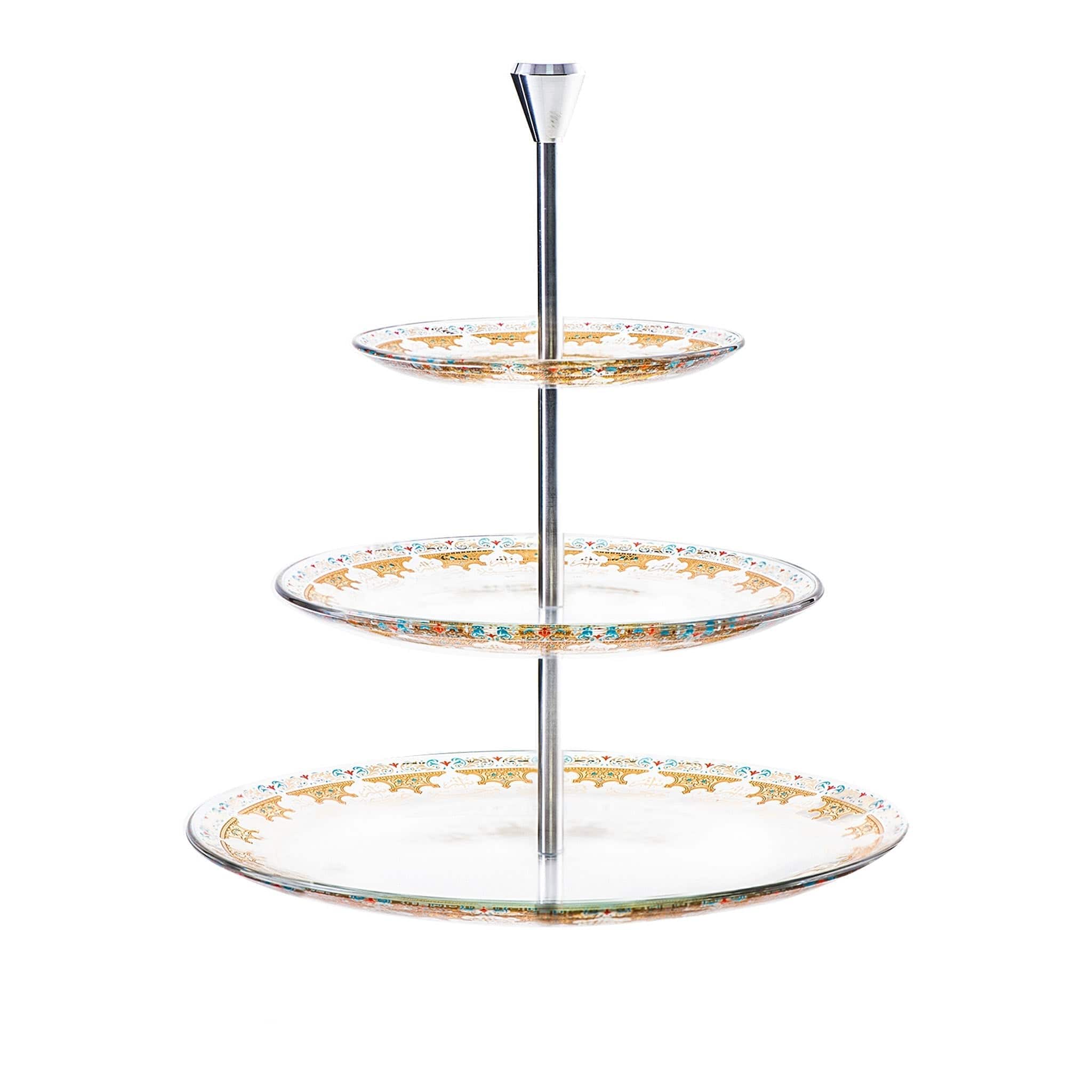 Dimlaj Suroor Tray 3 Tiered Gold