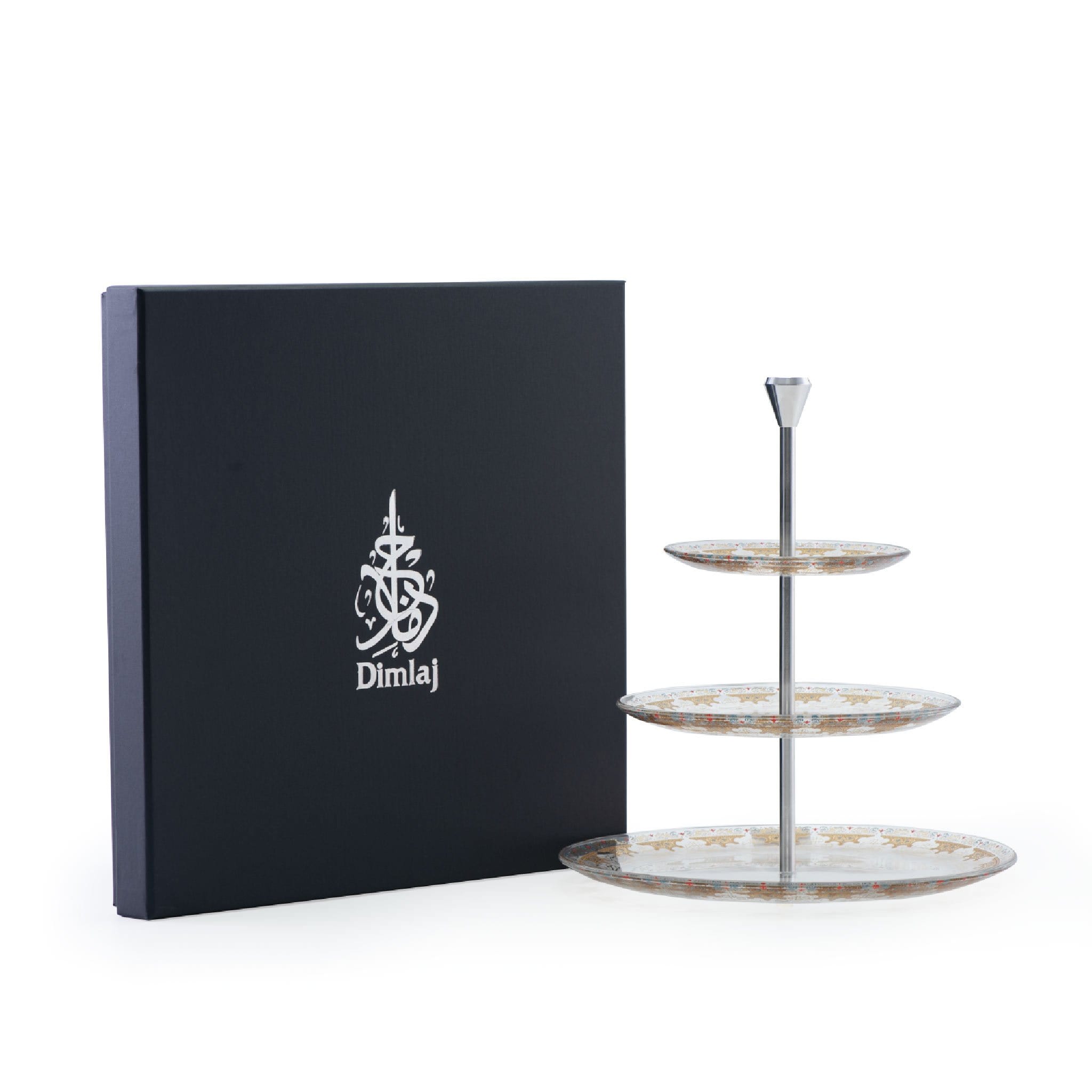 Dimlaj Suroor Tray 3 Tiered Gold