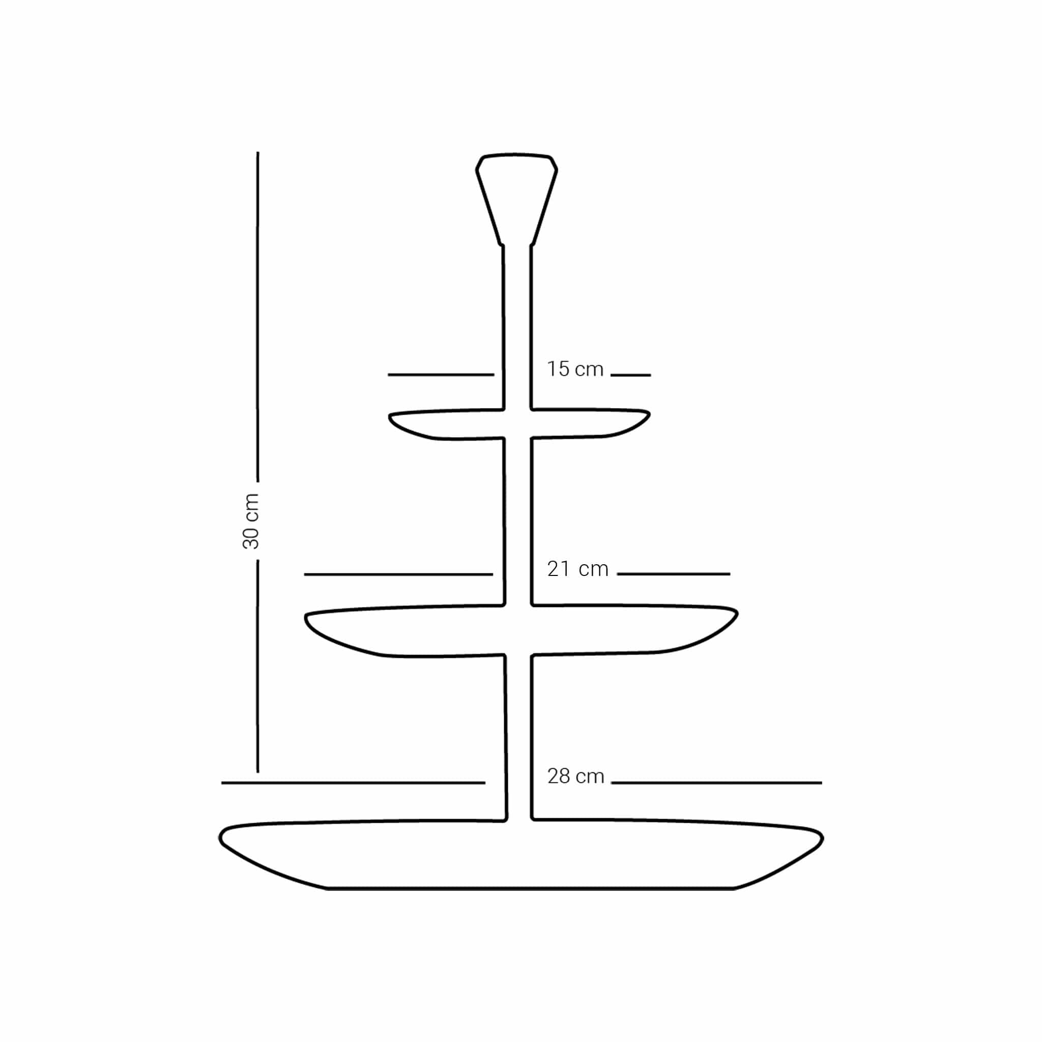 Dimlaj Suroor Tray 3 Tiered Gold