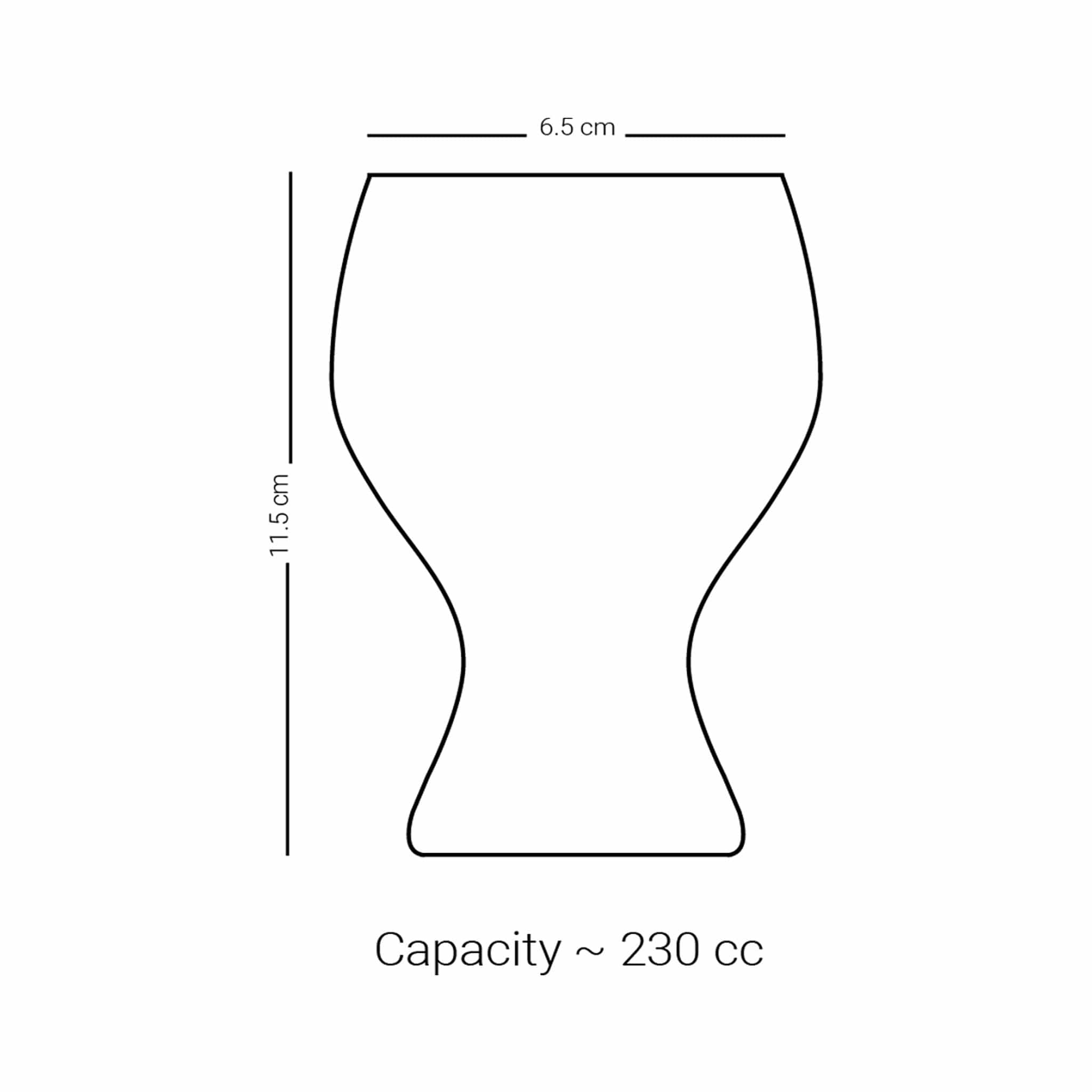 Dimlaj Kareem Goblet Stems 6Pc Gold