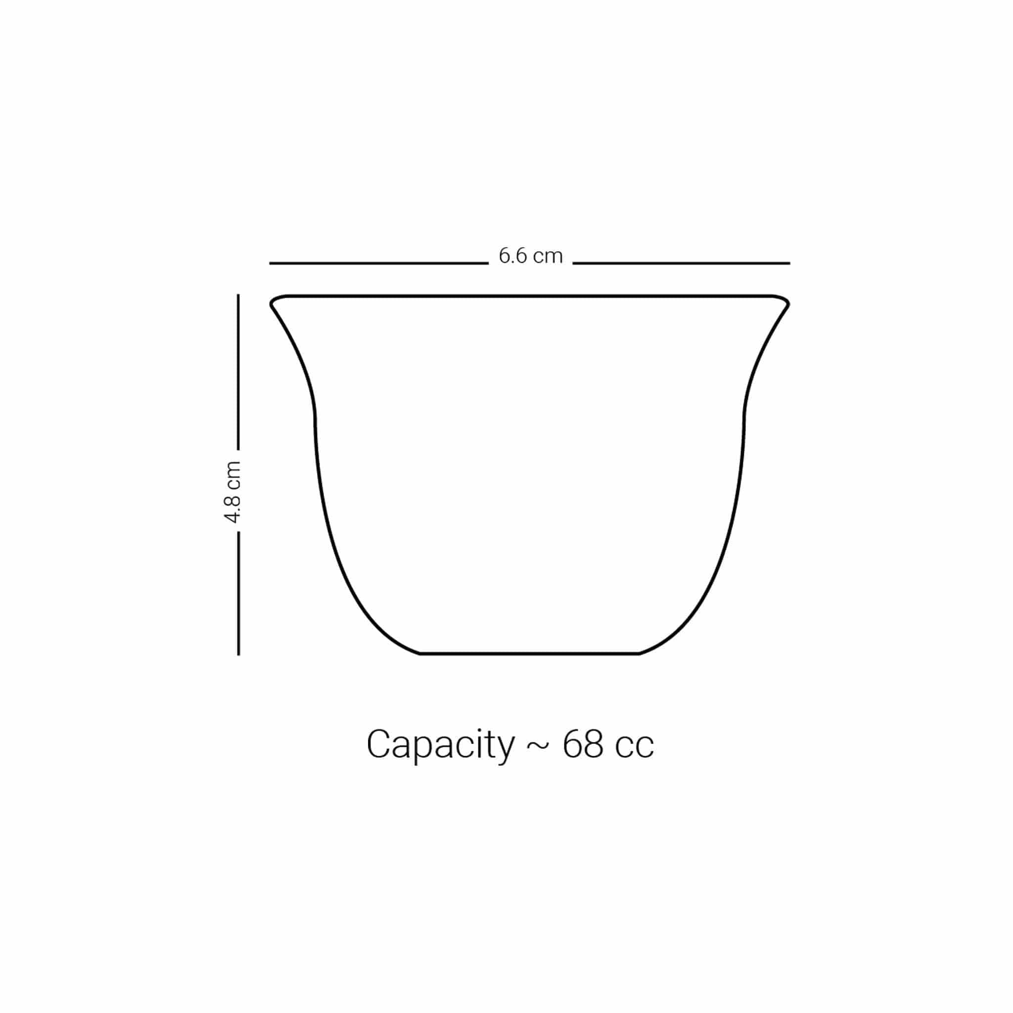 Dimlaj Abraj Cawa Cups 6Pc Gold