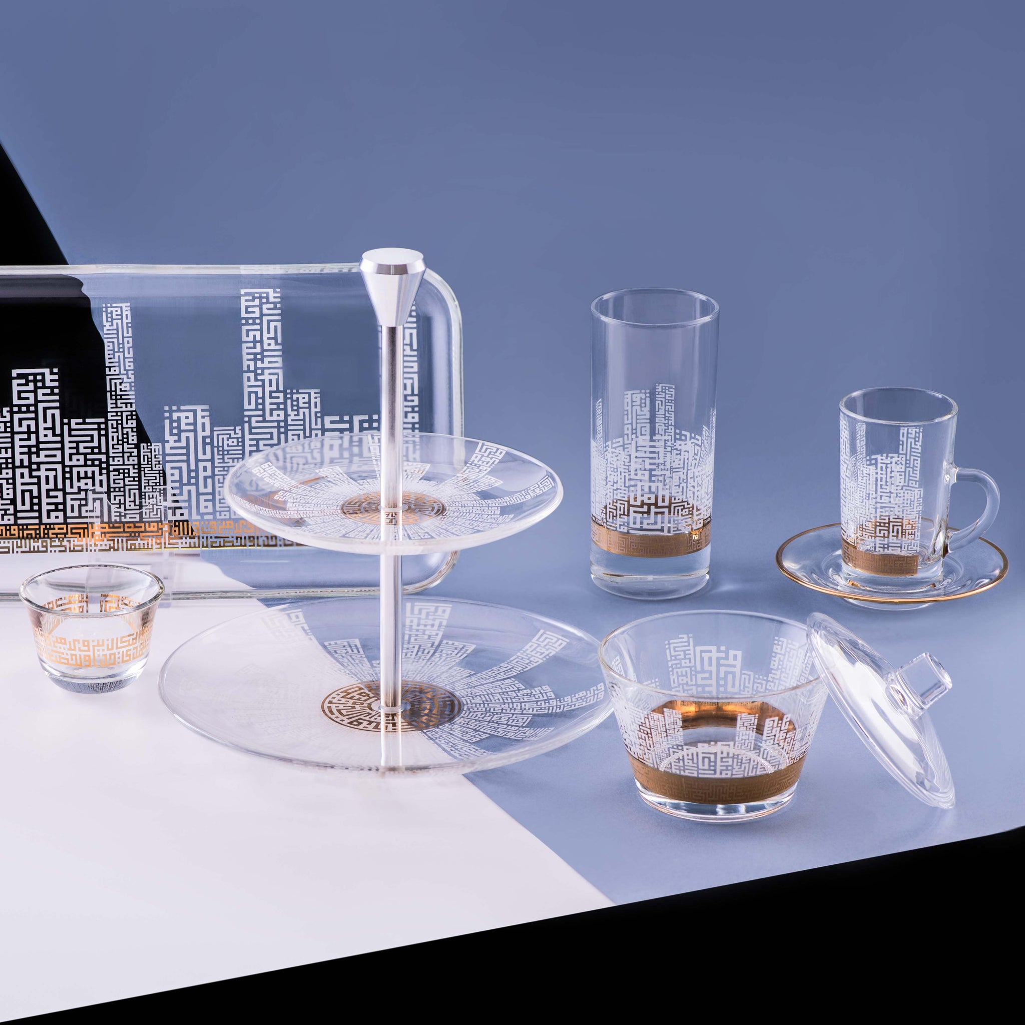 Dimlaj Abraj Drinkware 20Pc Gold