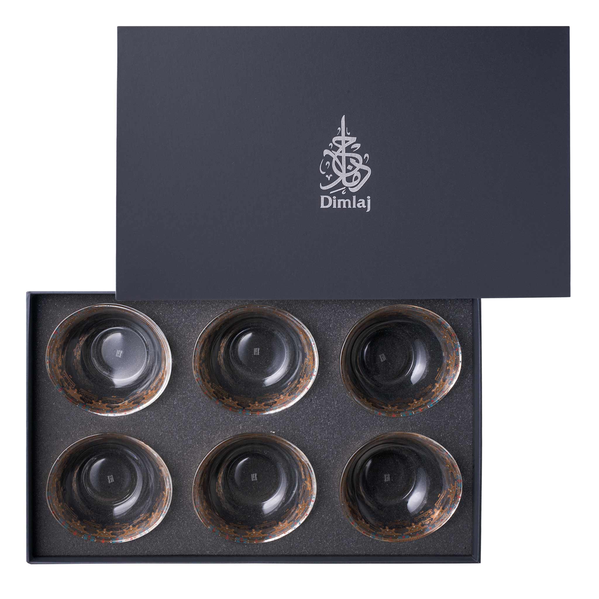 Dimlaj Suroor Serving Bowls 6Pc Small Gold