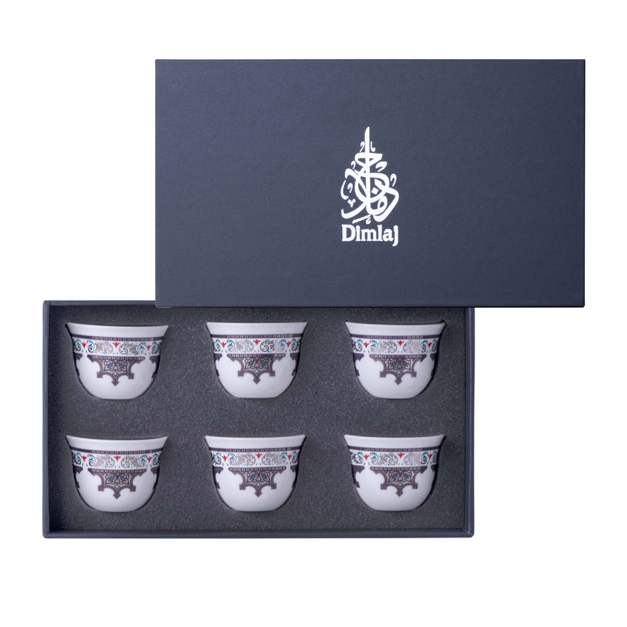 Dimlaj Suroor Cawa Cups 6Pc Platinum