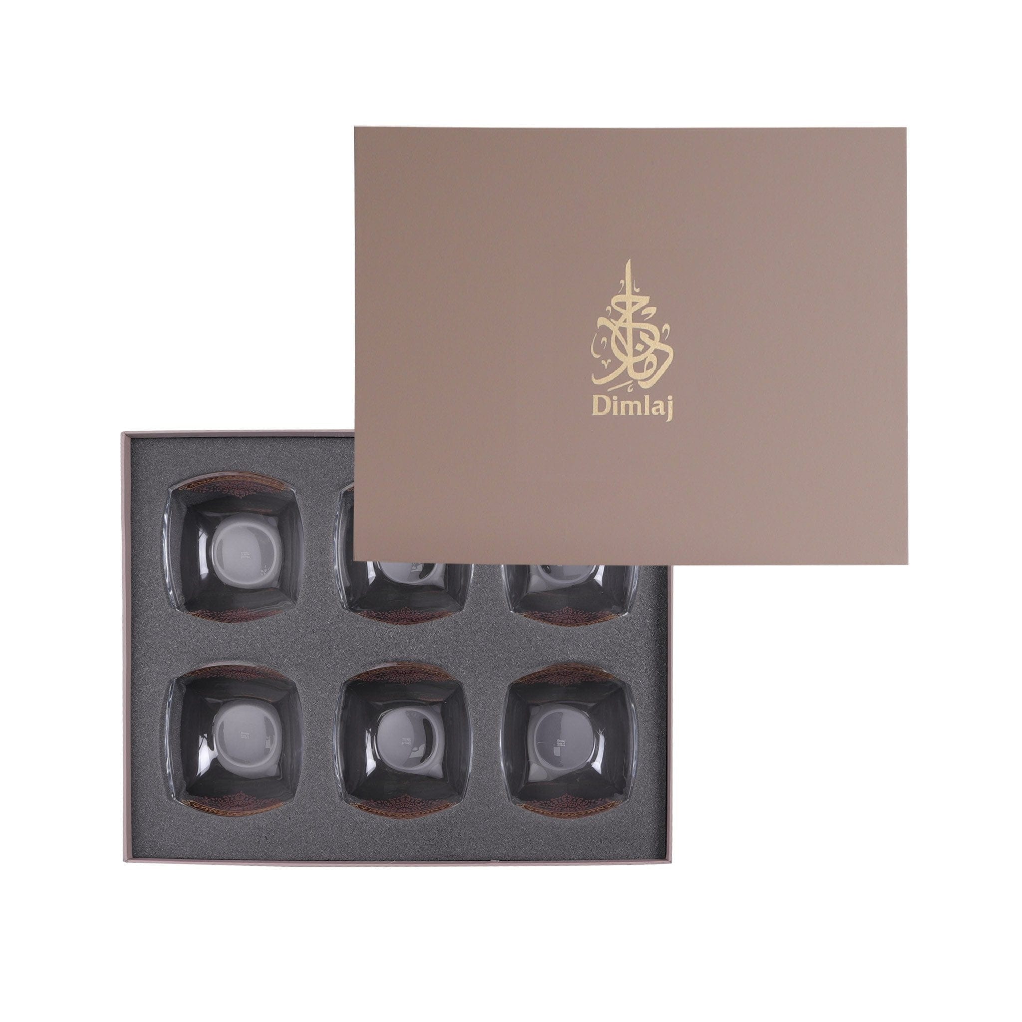 Dimlaj Selena Serving Bowls 6Pc Gold & Pink