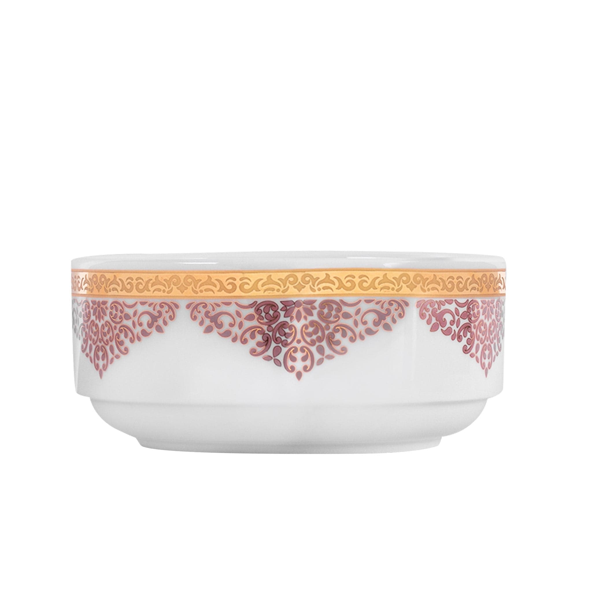 Dimlaj Selena Bowl Set 2Pc Porcelain Gold & Pink