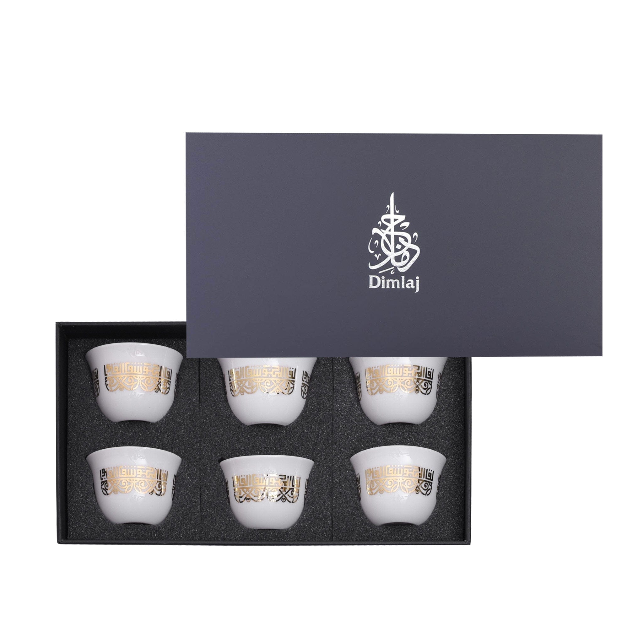 Dimlaj Shafa Cawa Cups 6Pc Gold