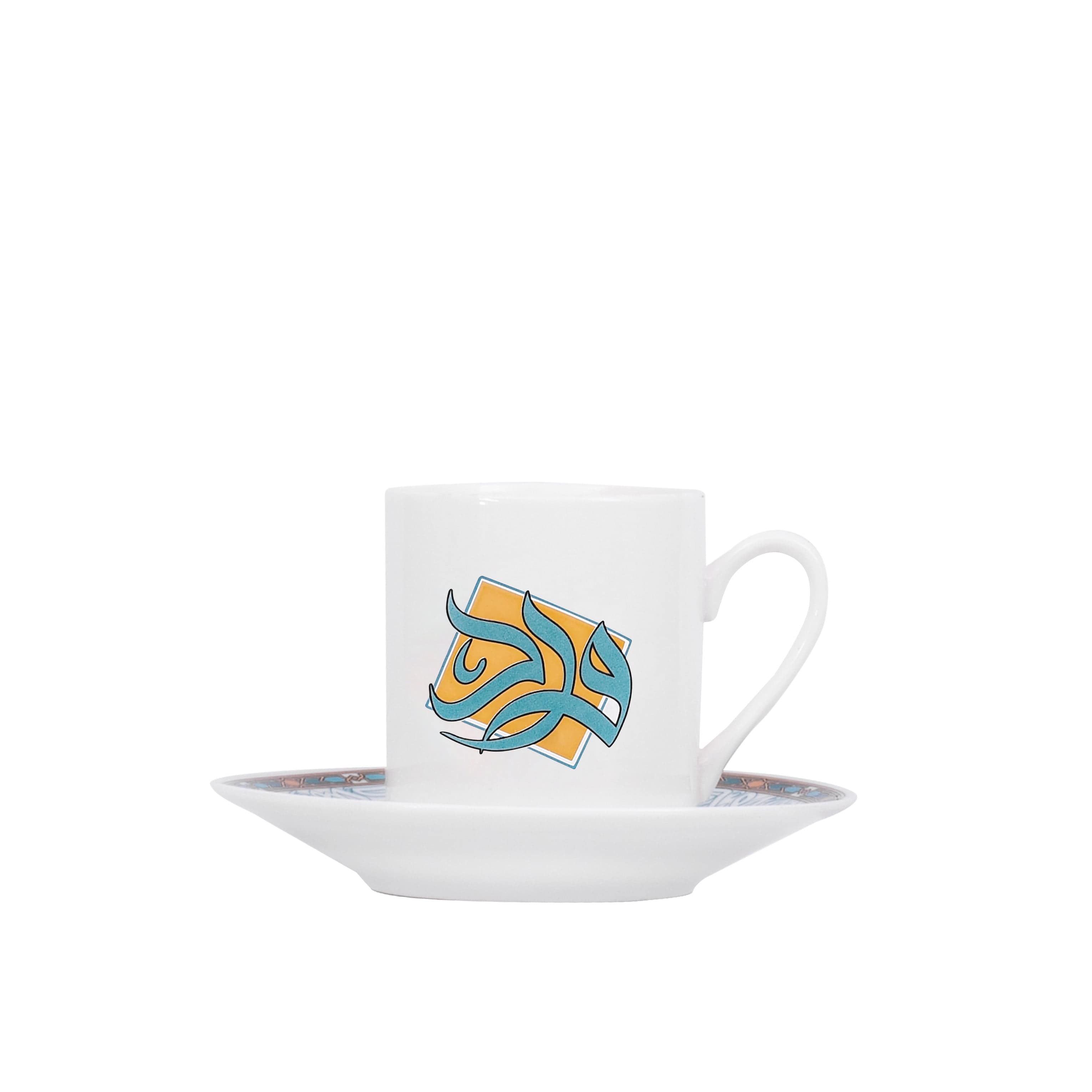 Dimlaj Wurood Turkish Coffee Cups Gold & Green