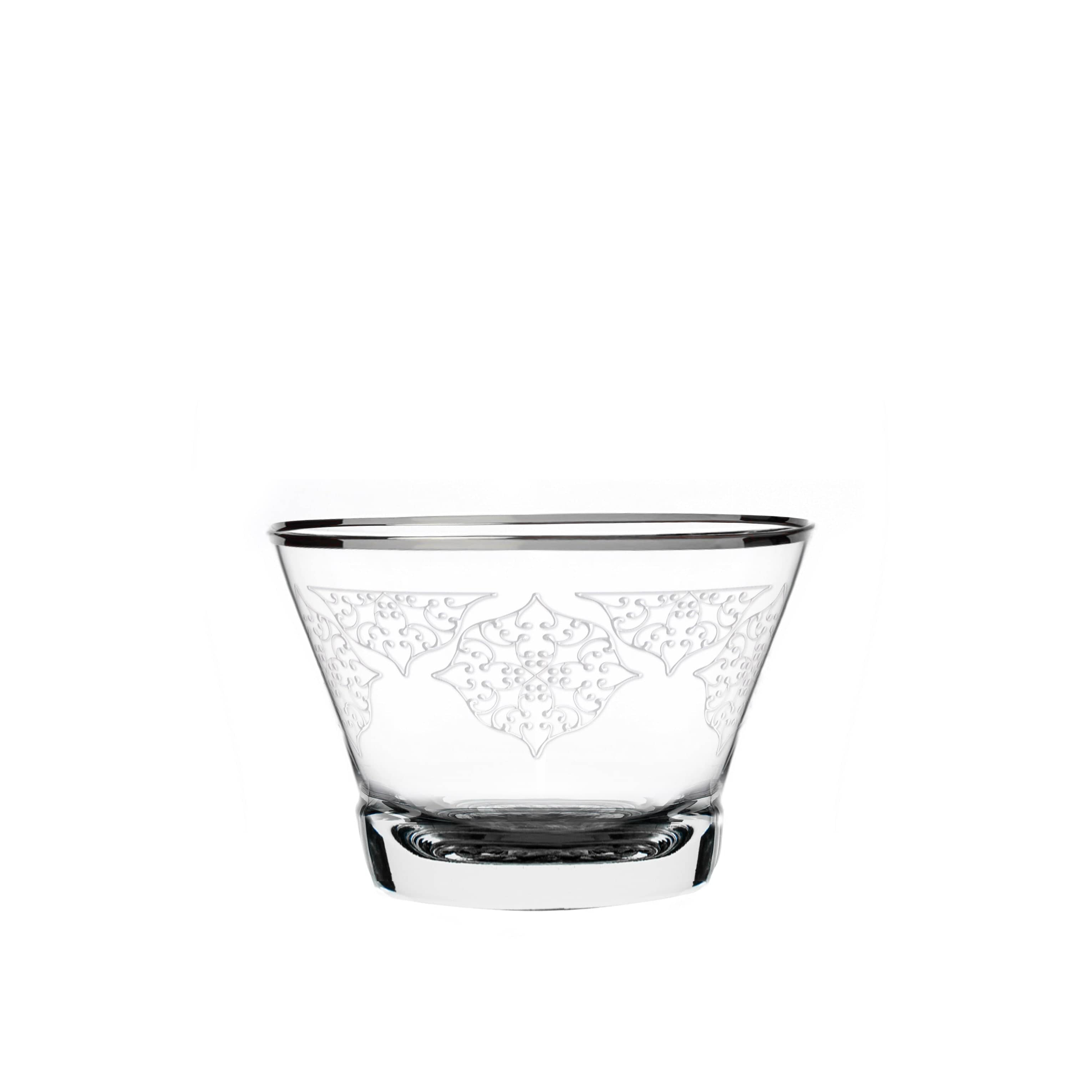 Dimlaj Perla Cawa Cups 6Pc Crystal Platinum