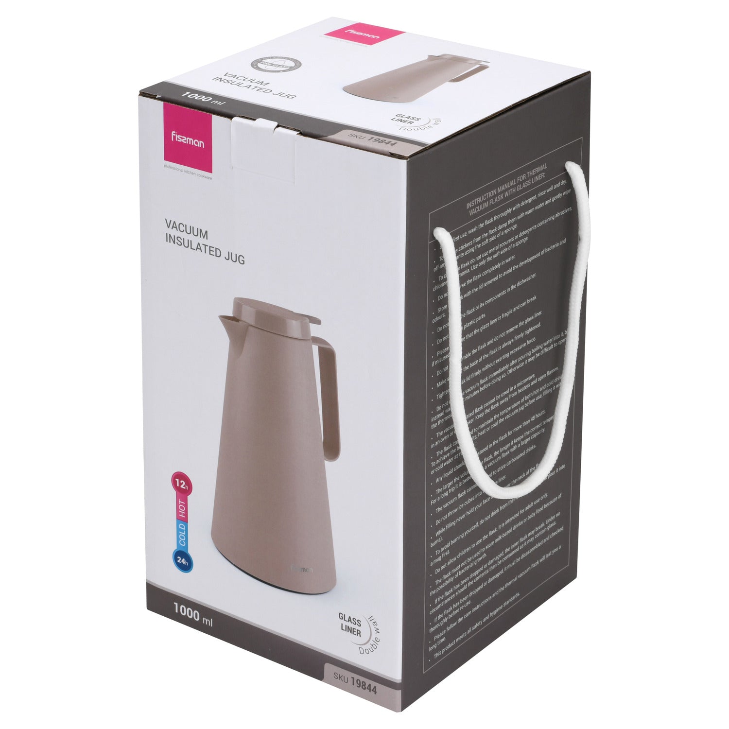 Fissman Vacuum Flask Mocha Cream Pink