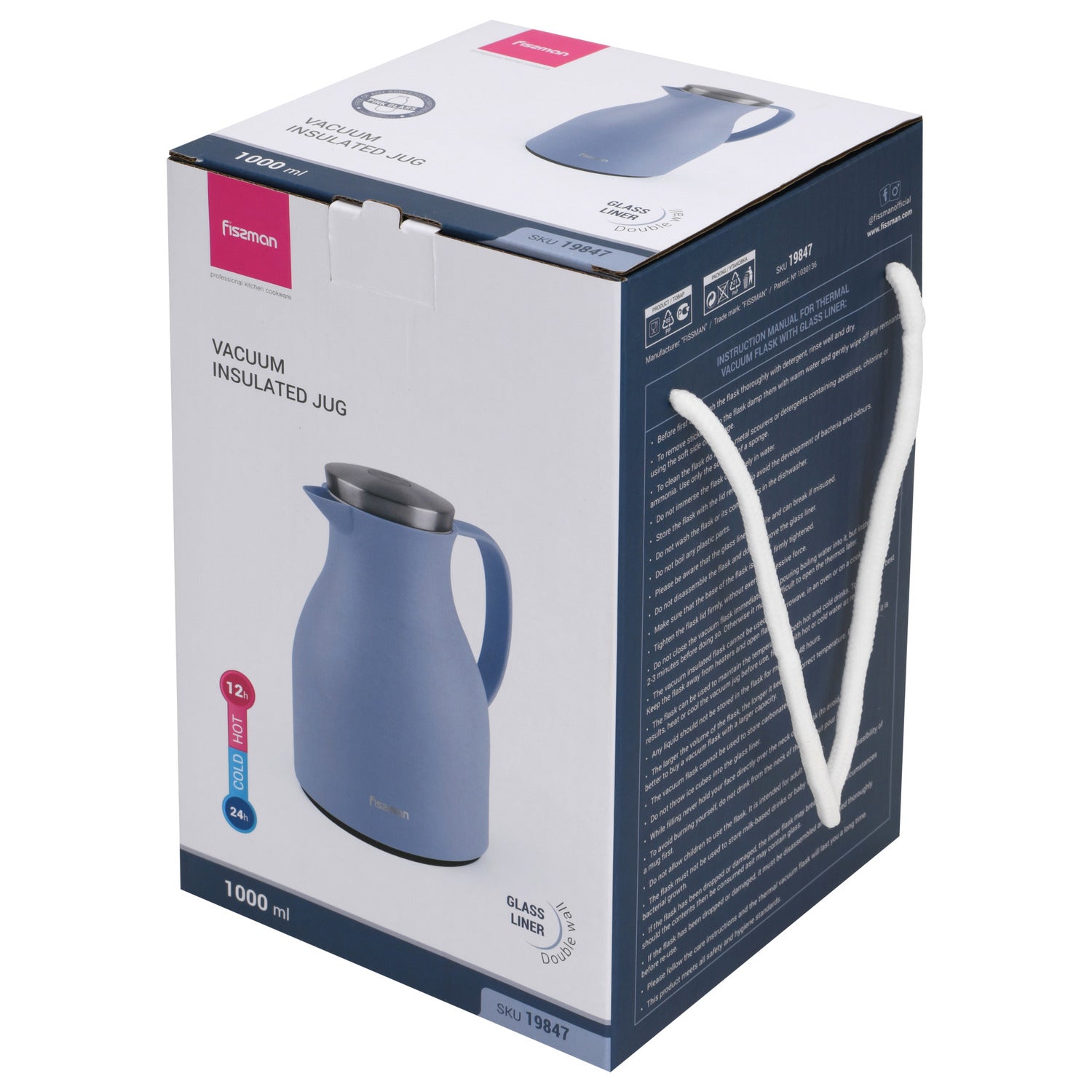 Fissman Vacuum Flask Violet 1000ml