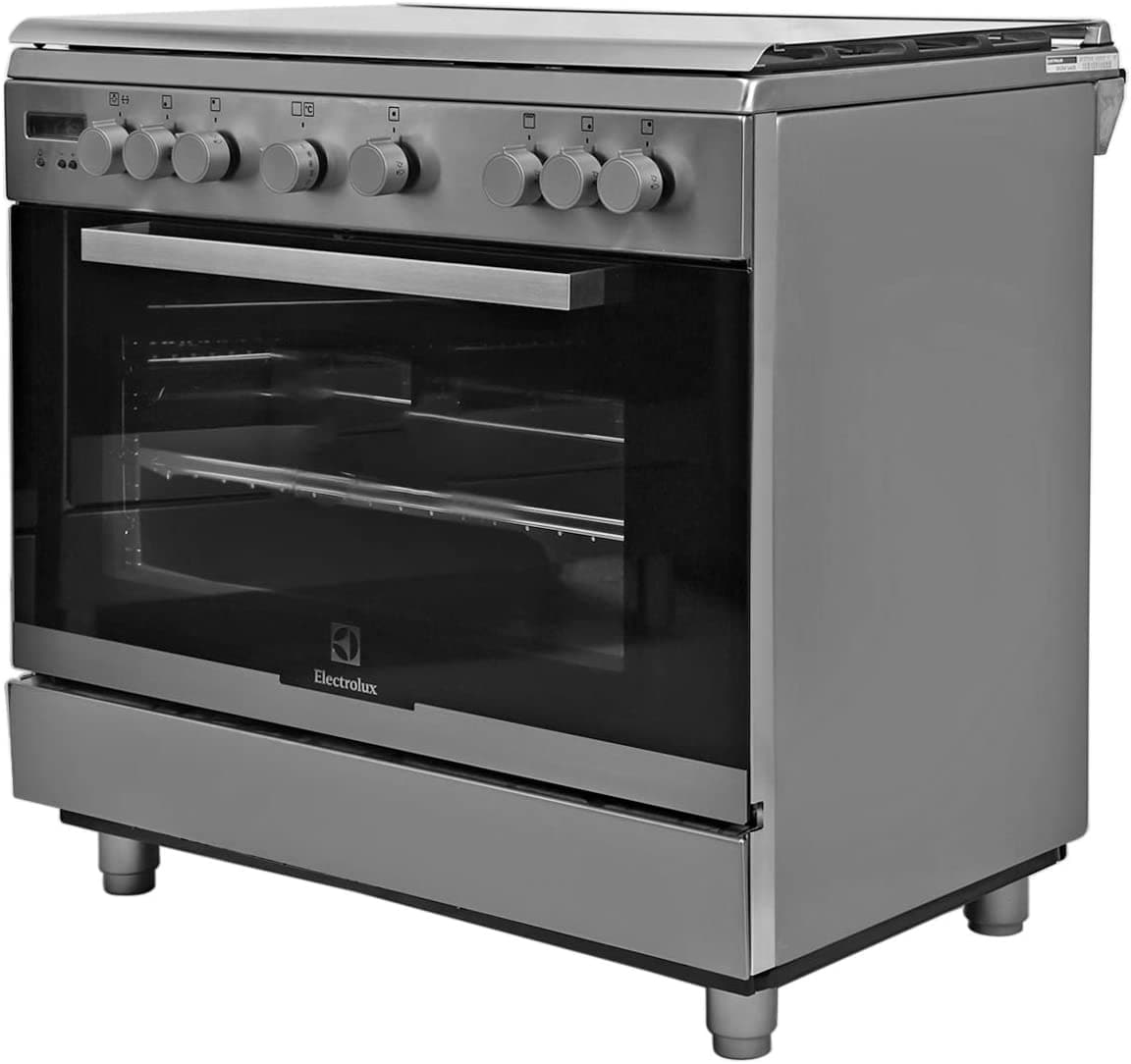 Electrolux ELUX 90X60 5GB GAS OVEN F.SAFETY CAST IRON GRIDS S.STEEL-EKG941AAOX - Jashanmal Home