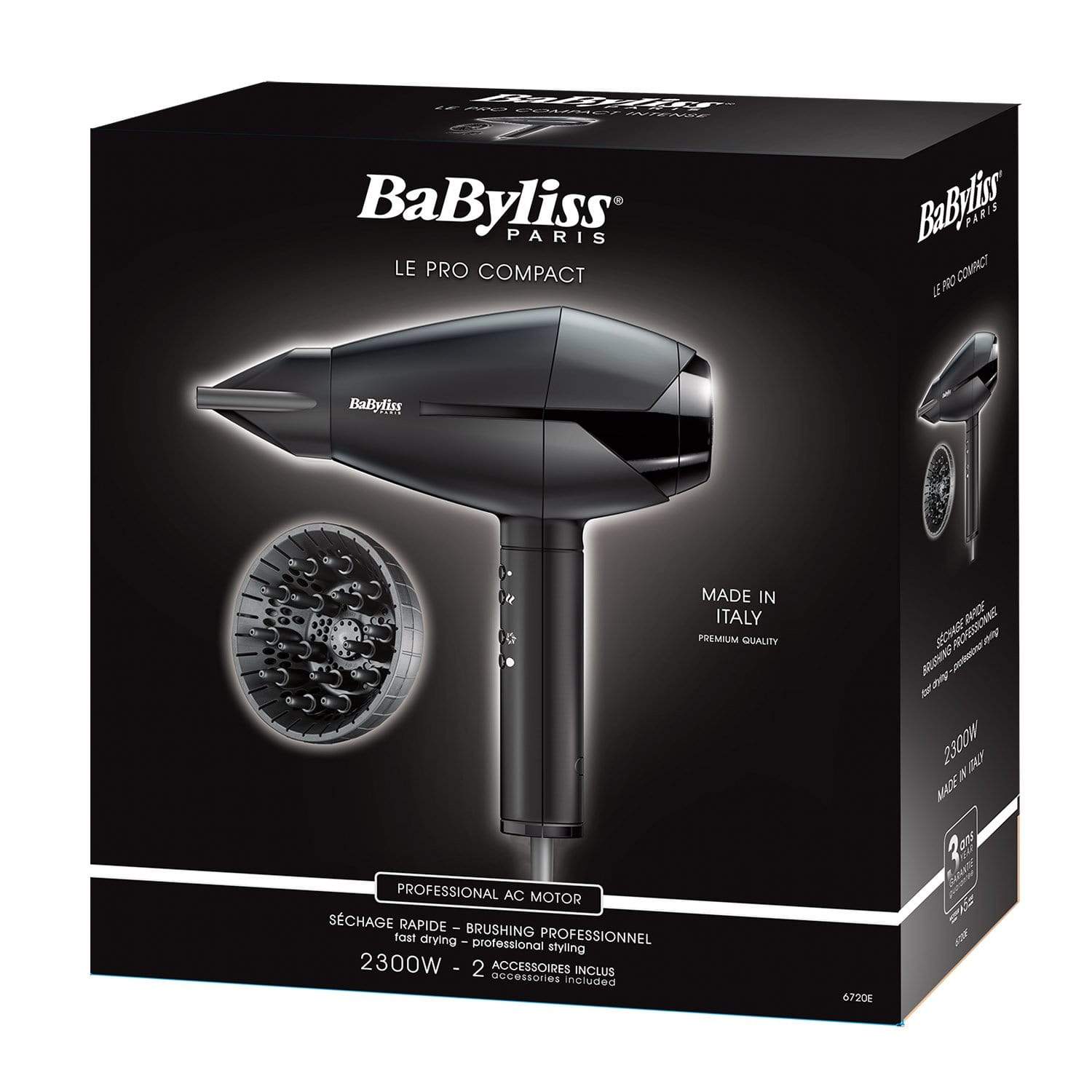 BaByliss Compact Hair Dryer with Diffuser