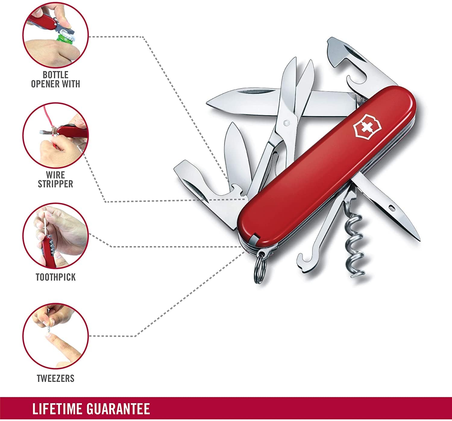 Victorinox Swiss Army Climber 91mm Red With 14 Functions - 1.3703/B1