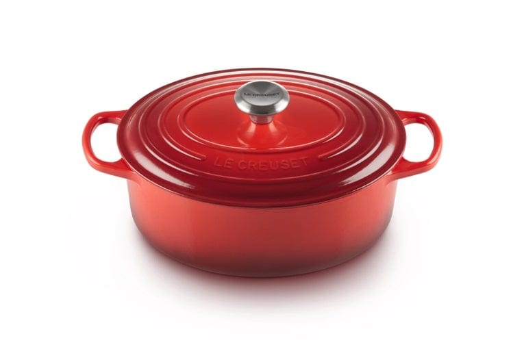 LE CREUSET OVAL FRENCH OVEN 31CM CHERRY RED