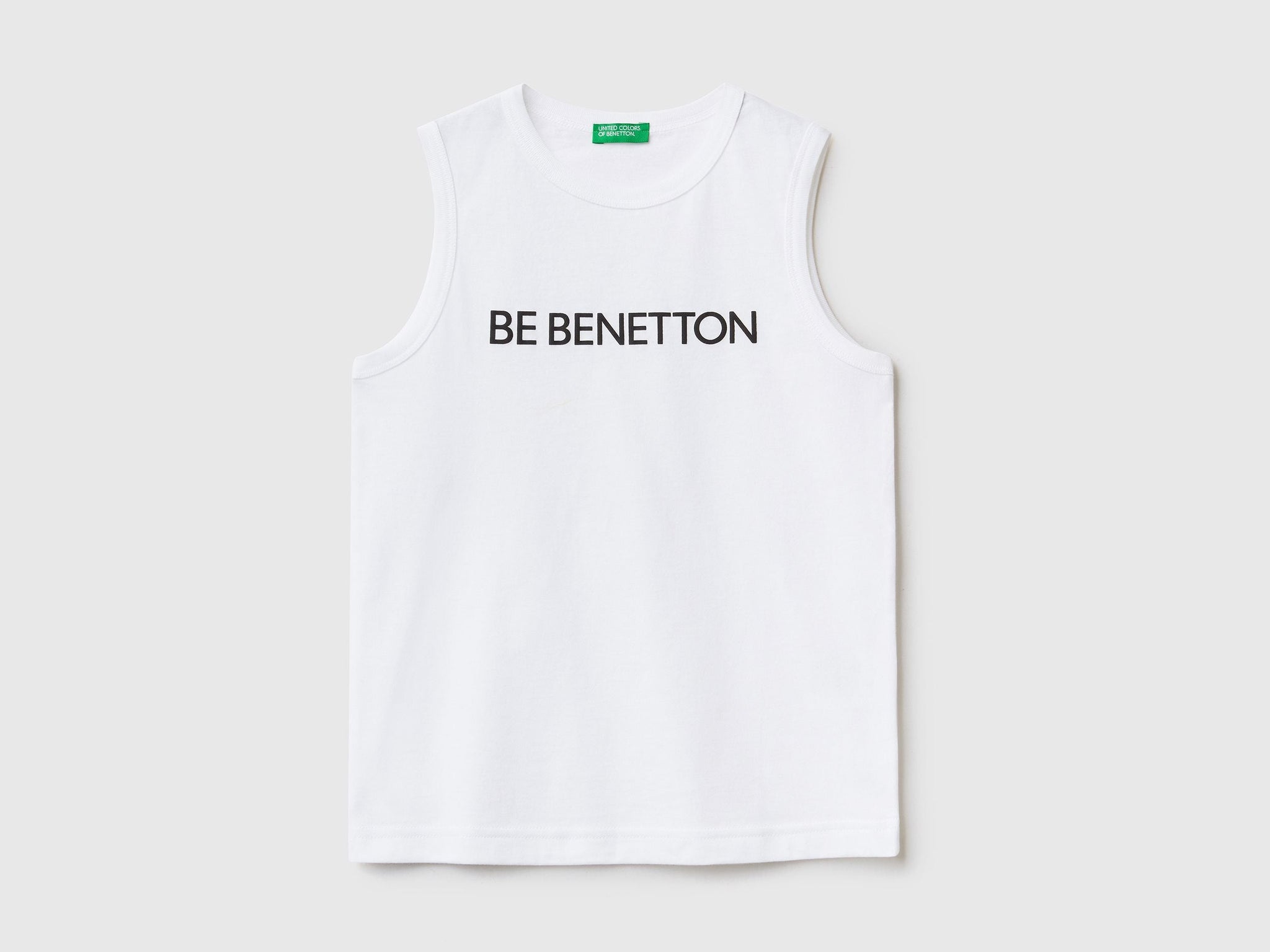 Tank top in 100% organic cotton with logo