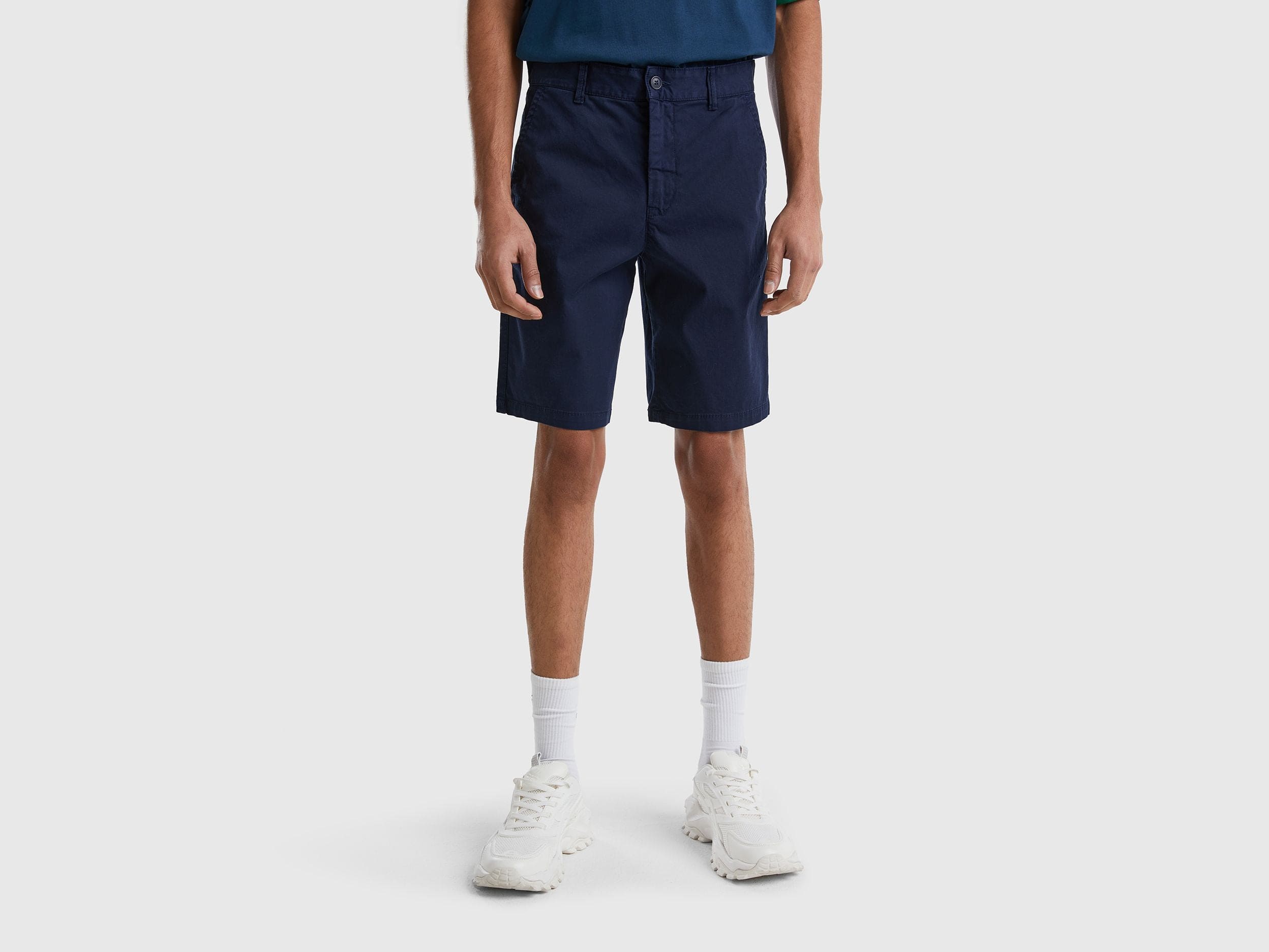 Chino bermudas in stretch cotton