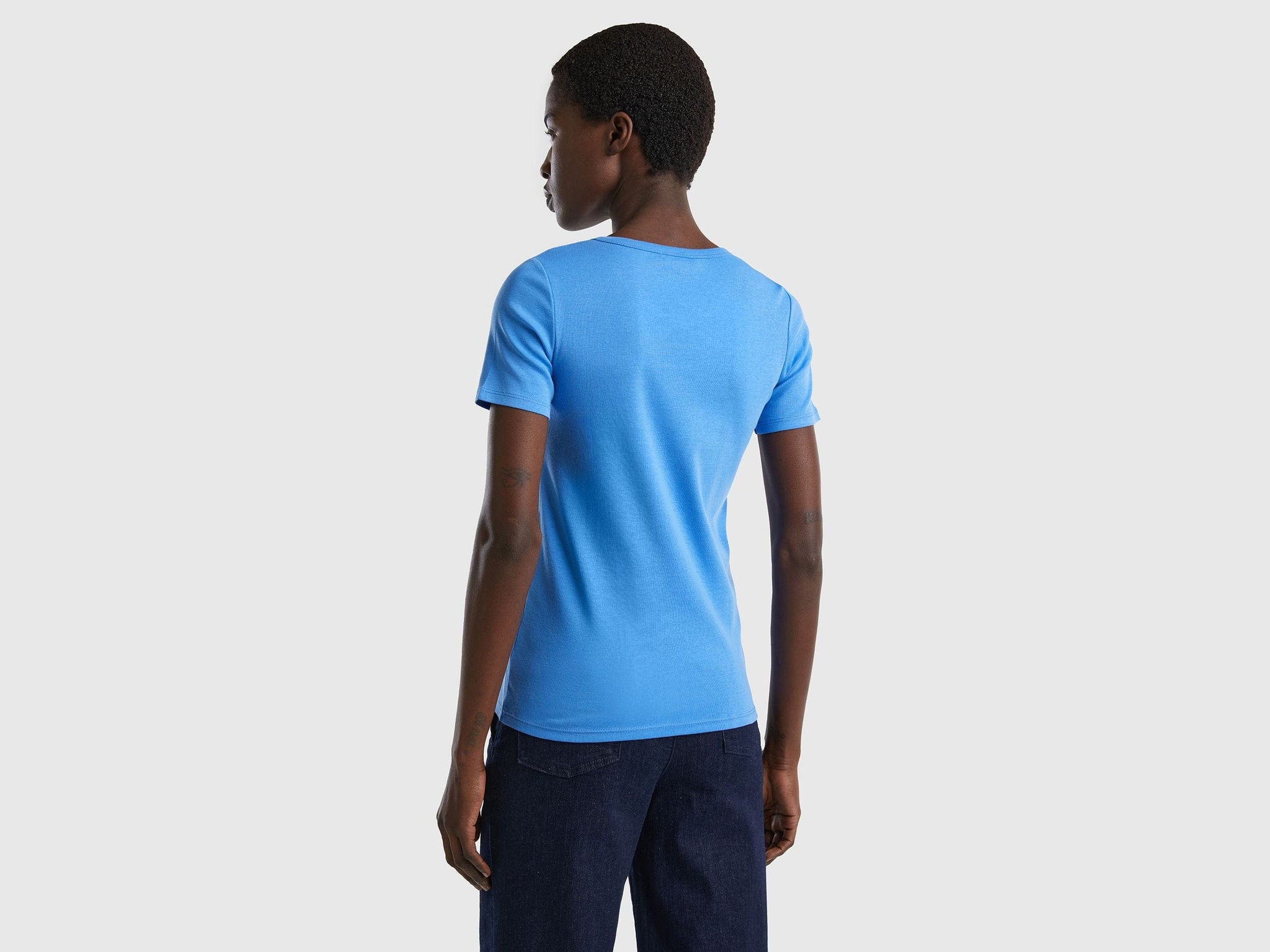 T-shirt in 100% cotton with glitter print logo