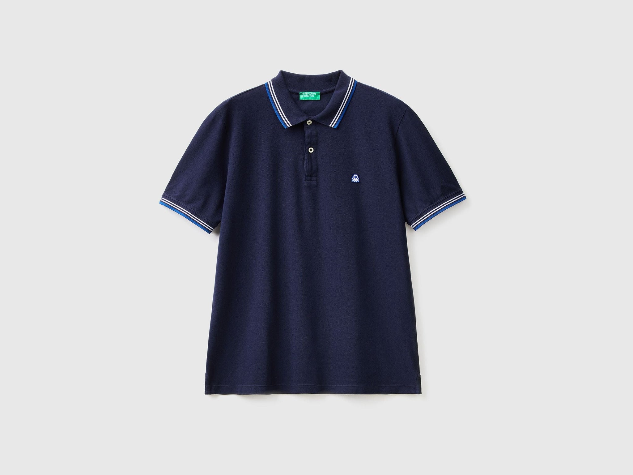 Short sleeve stretch cotton polo