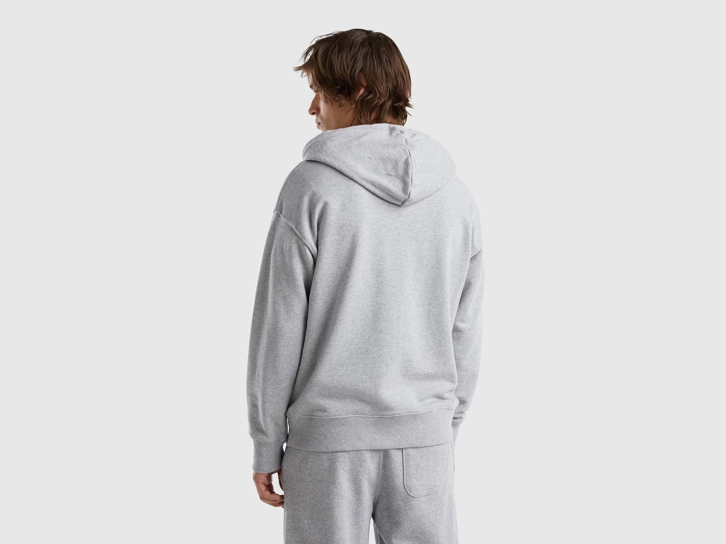 Zip-up hoodie in cotton