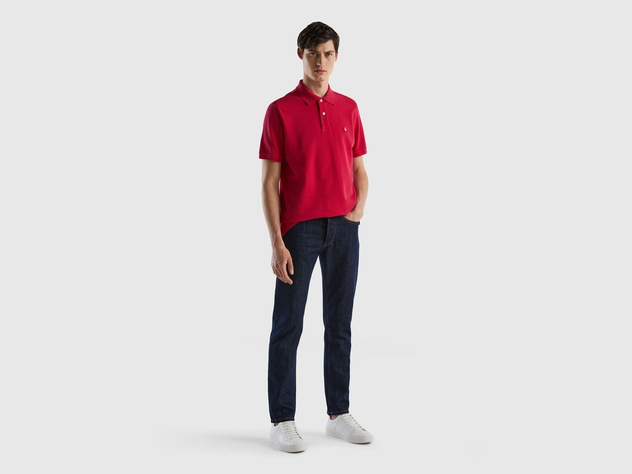 Short sleeve polo in 100% cotton