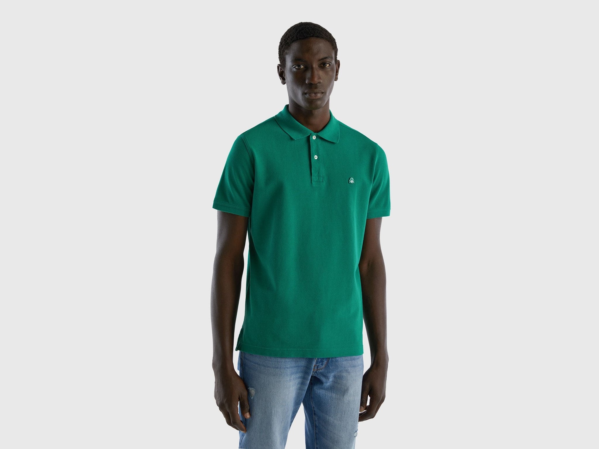 Short sleeve polo in 100% cotton