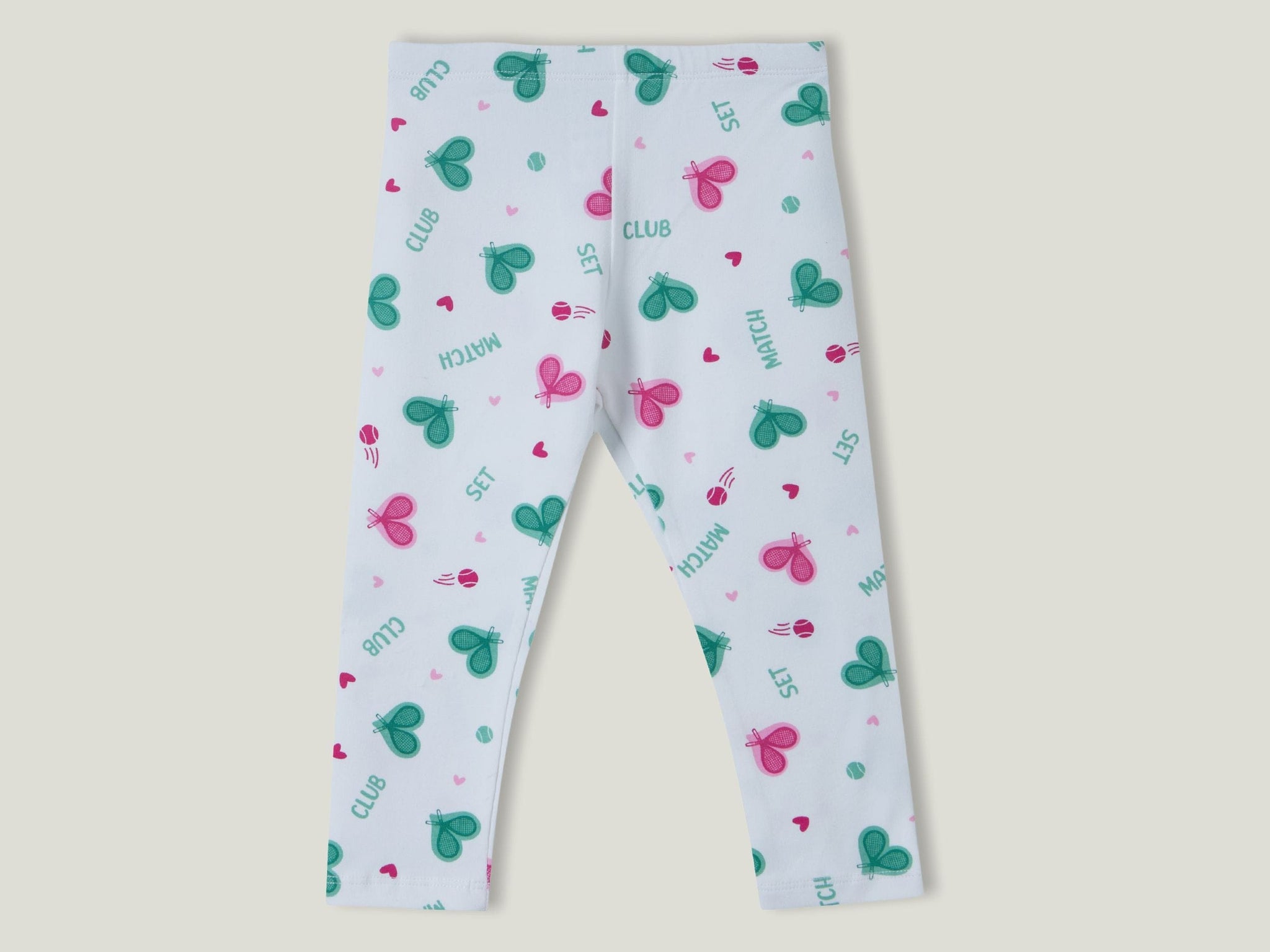 Patterned stretch cotton leggings