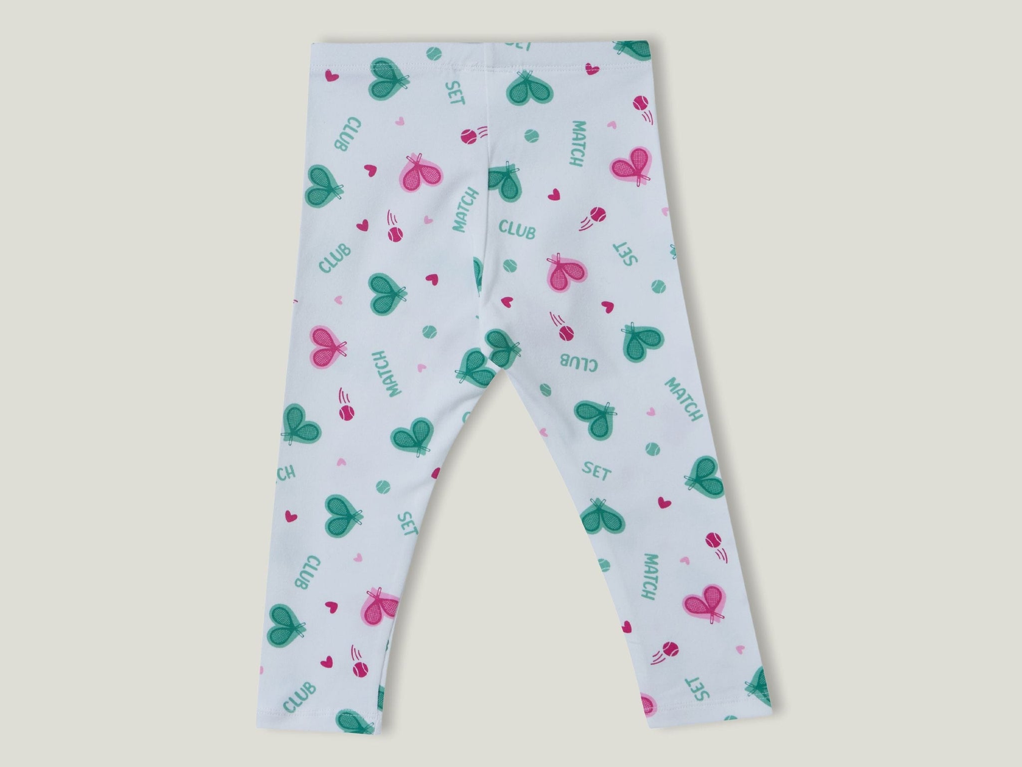 Patterned stretch cotton leggings
