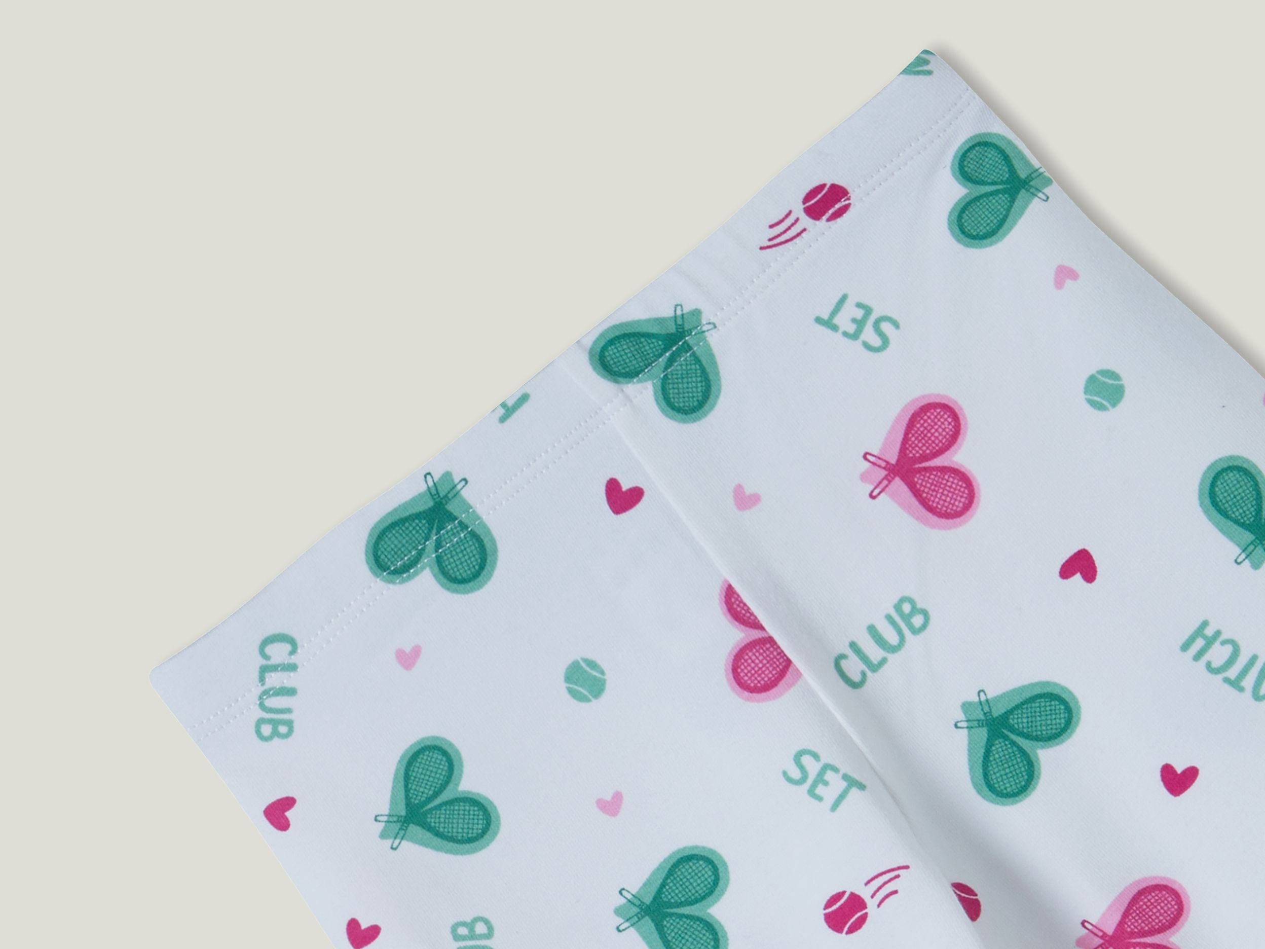 Patterned stretch cotton leggings