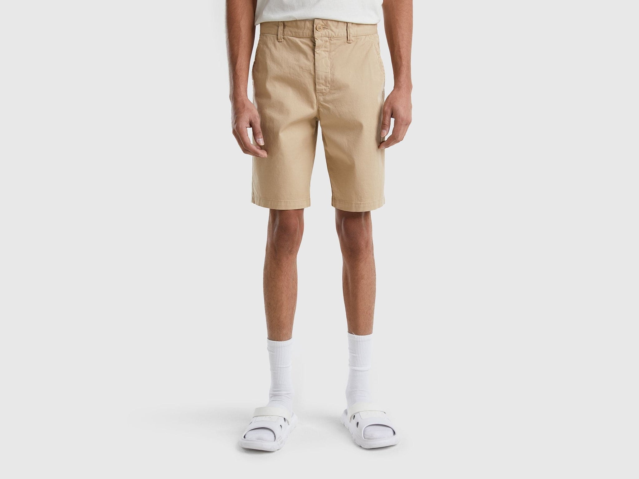 Chino bermudas in stretch cotton