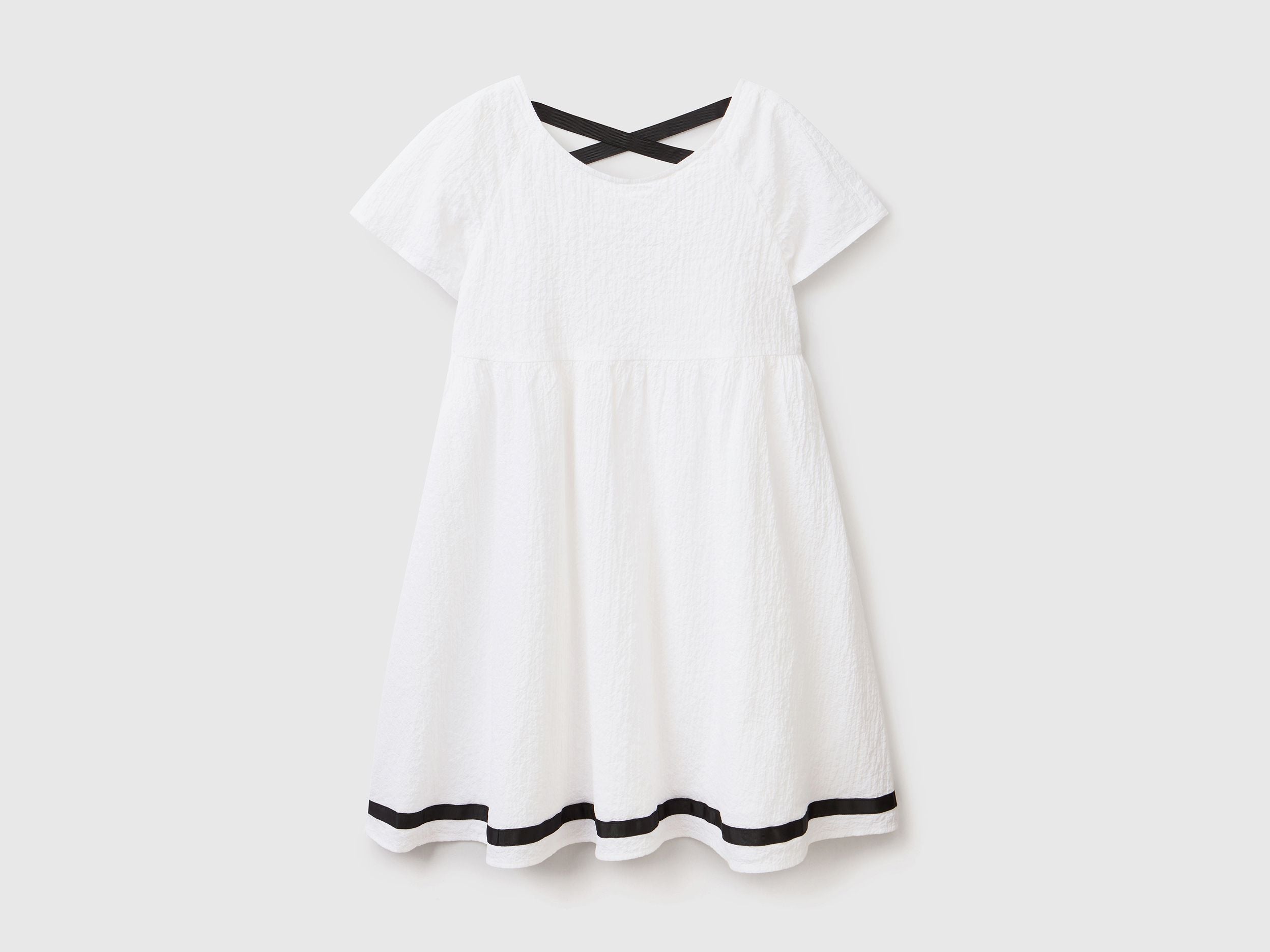 Short dress in stretch cotton