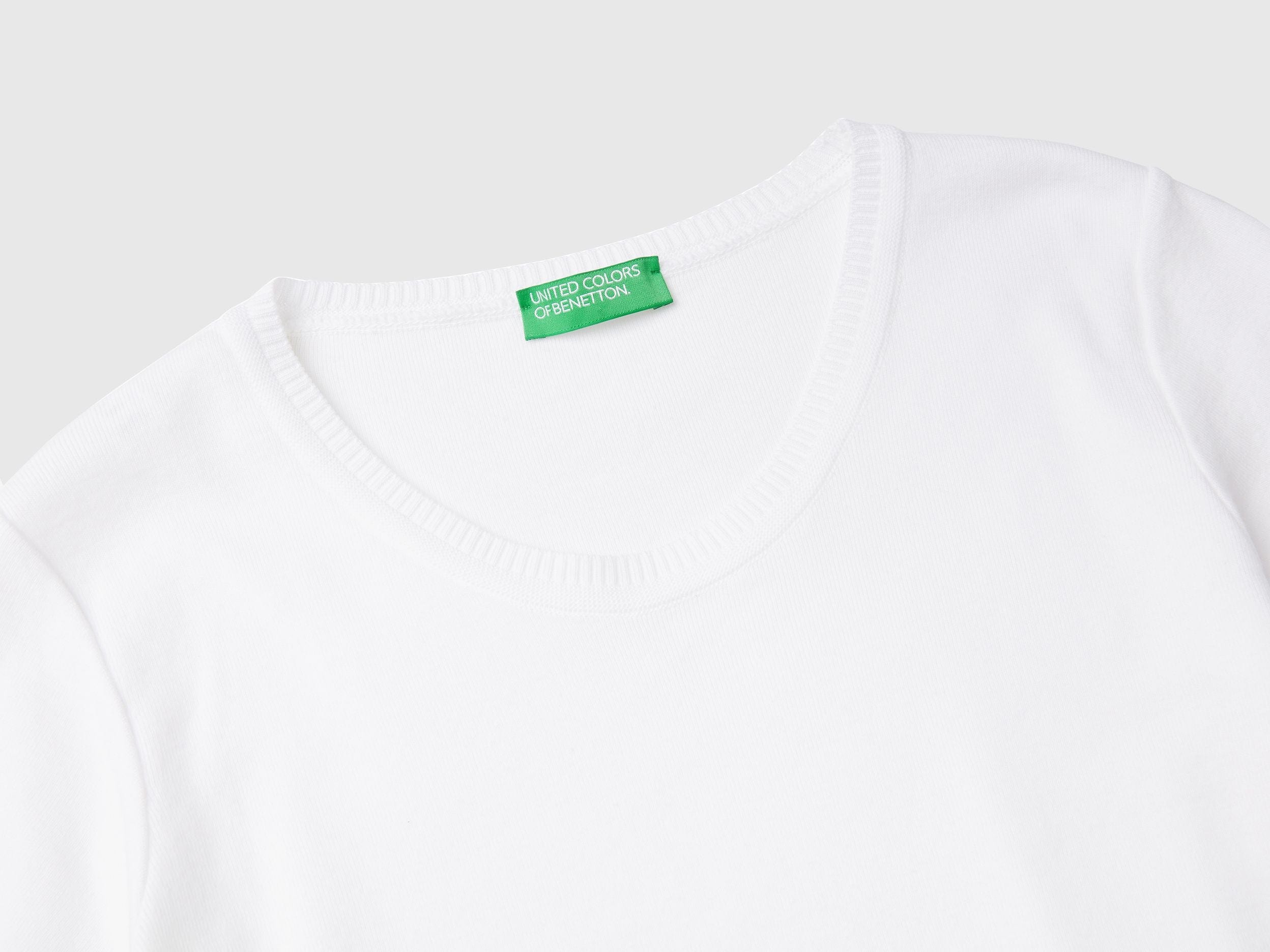 Short sleeve sweater in 100% cotton